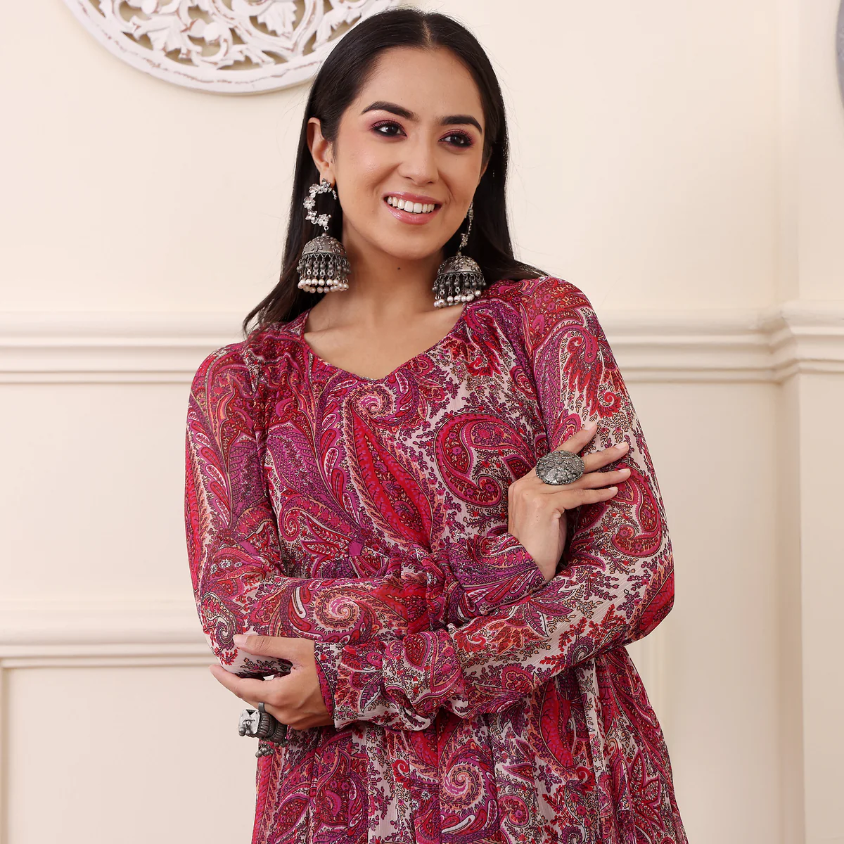 Erha Paisley Georgette Kurta - Image 3