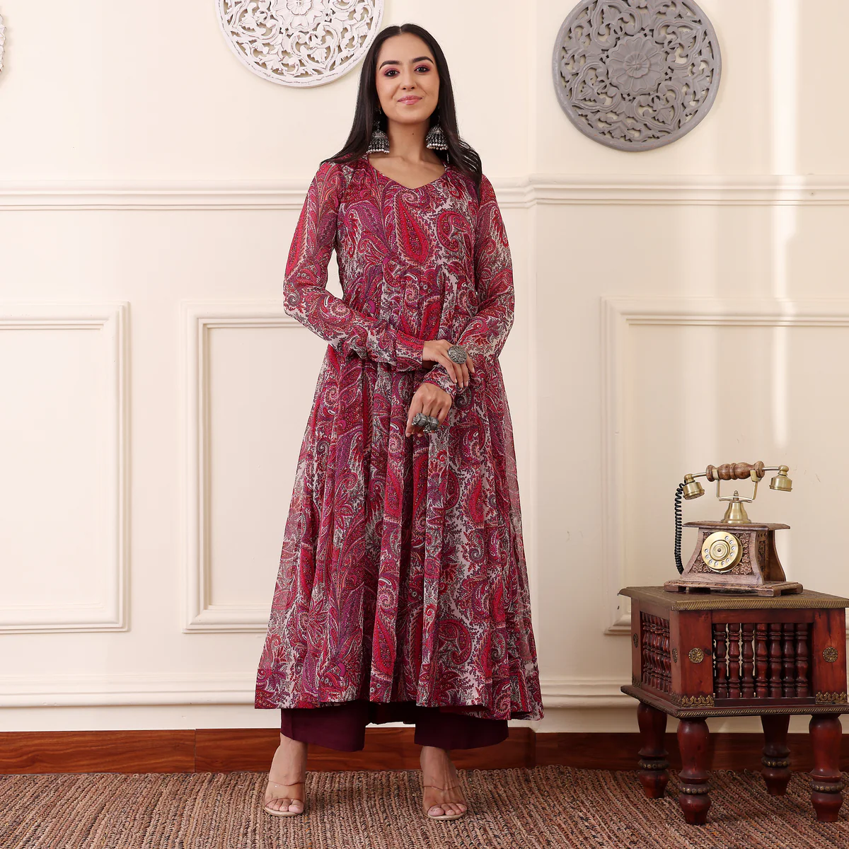 Erha Paisley Georgette Kurta - Image 4