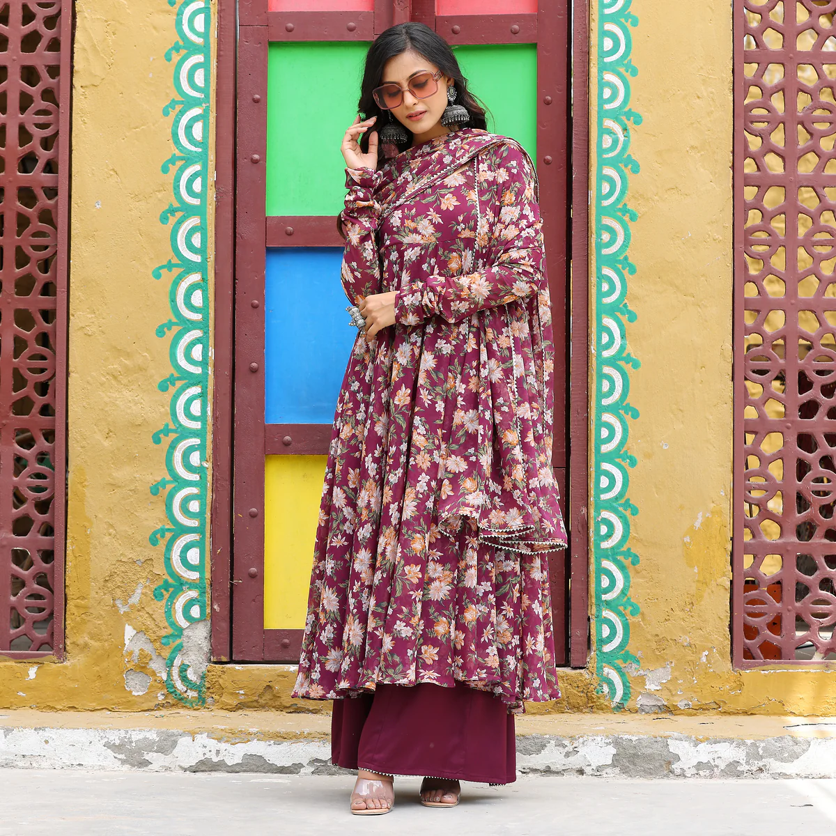 Falak Floral Chiffon Set - Image 11