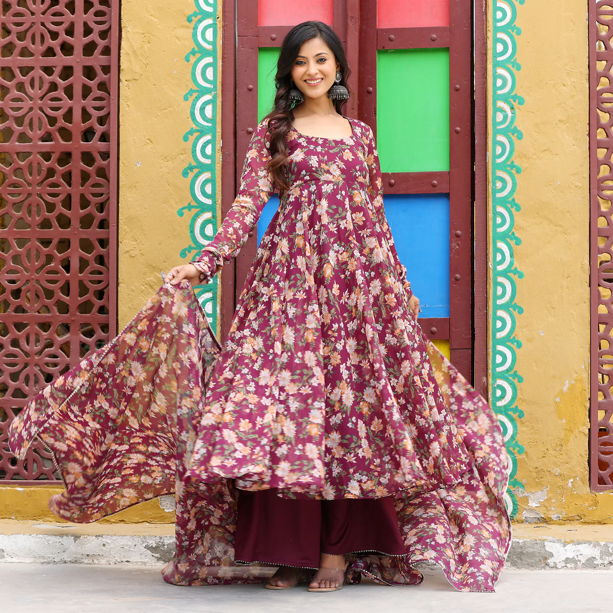 Falak Floral Chiffon Set - Image 12
