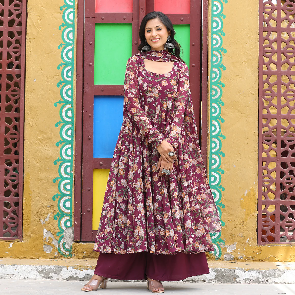 Falak Floral Chiffon Set - Image 2