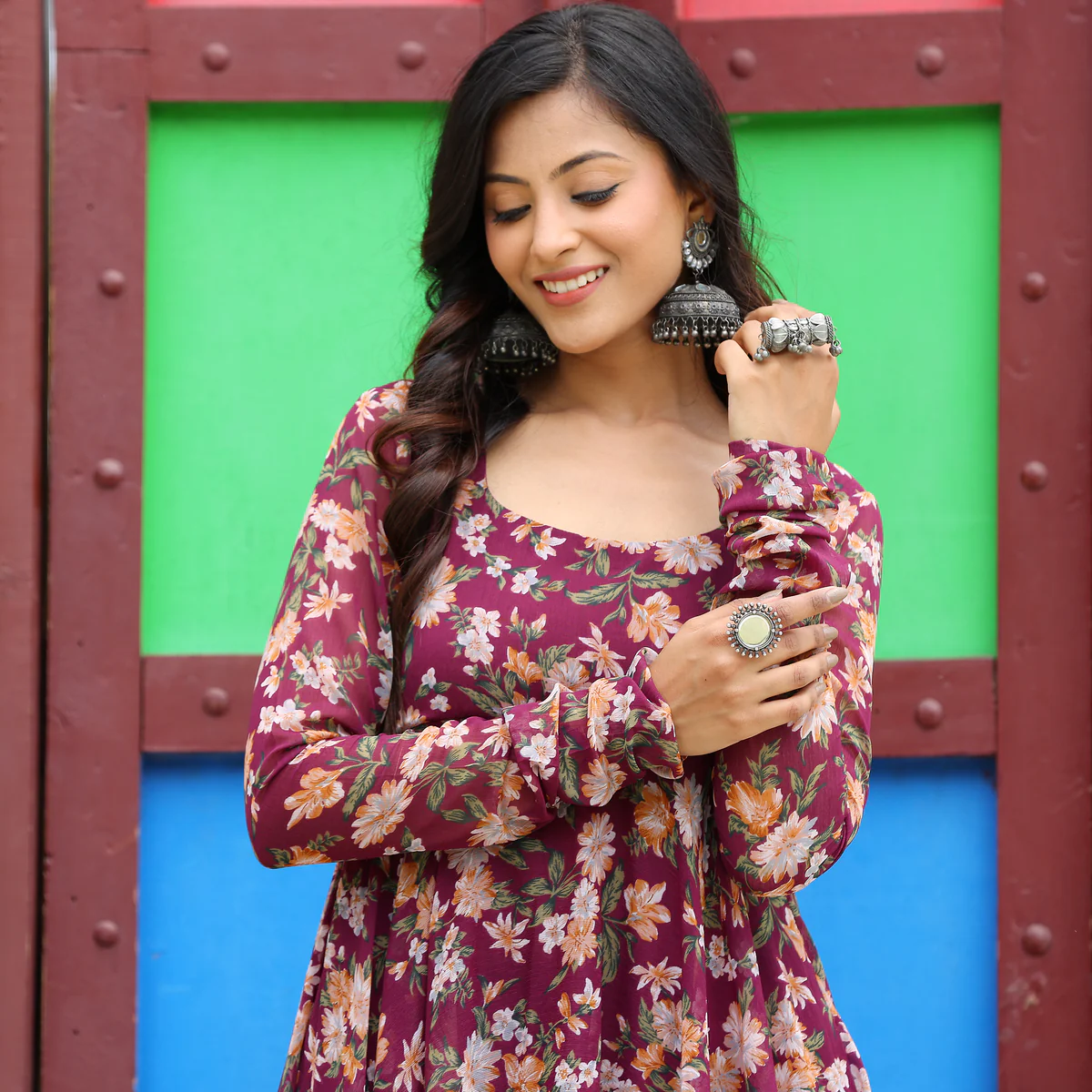 Falak Floral Chiffon Set - Image 3