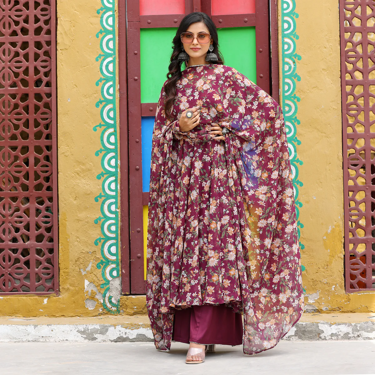 Falak Floral Chiffon Set - Image 6