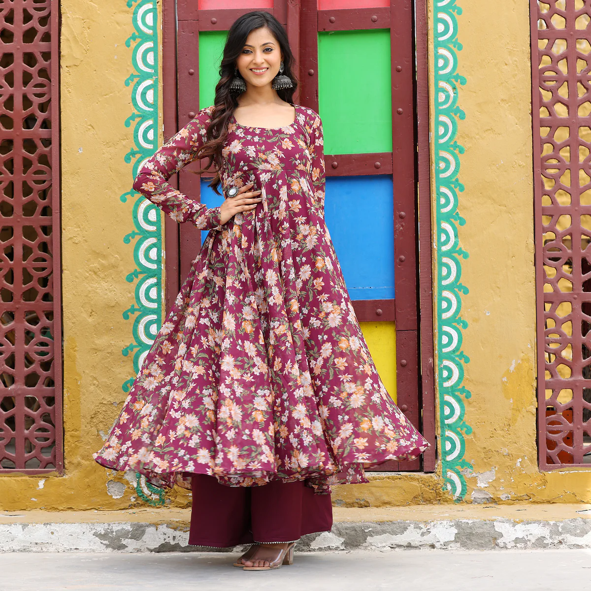 Falak Floral Chiffon Set - Image 9