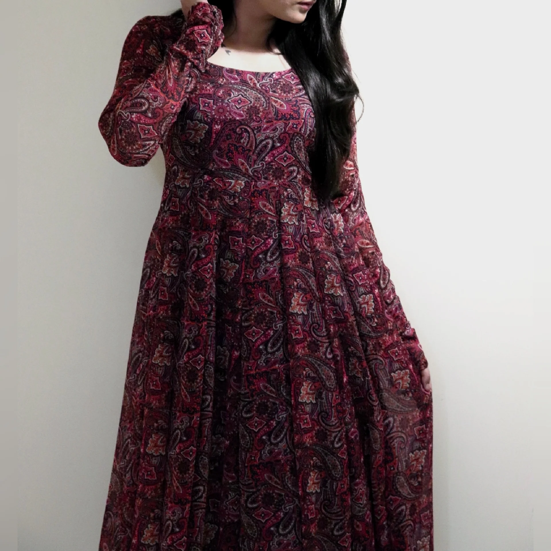 Faraah Paisley Georgette  Kurta - Image 3