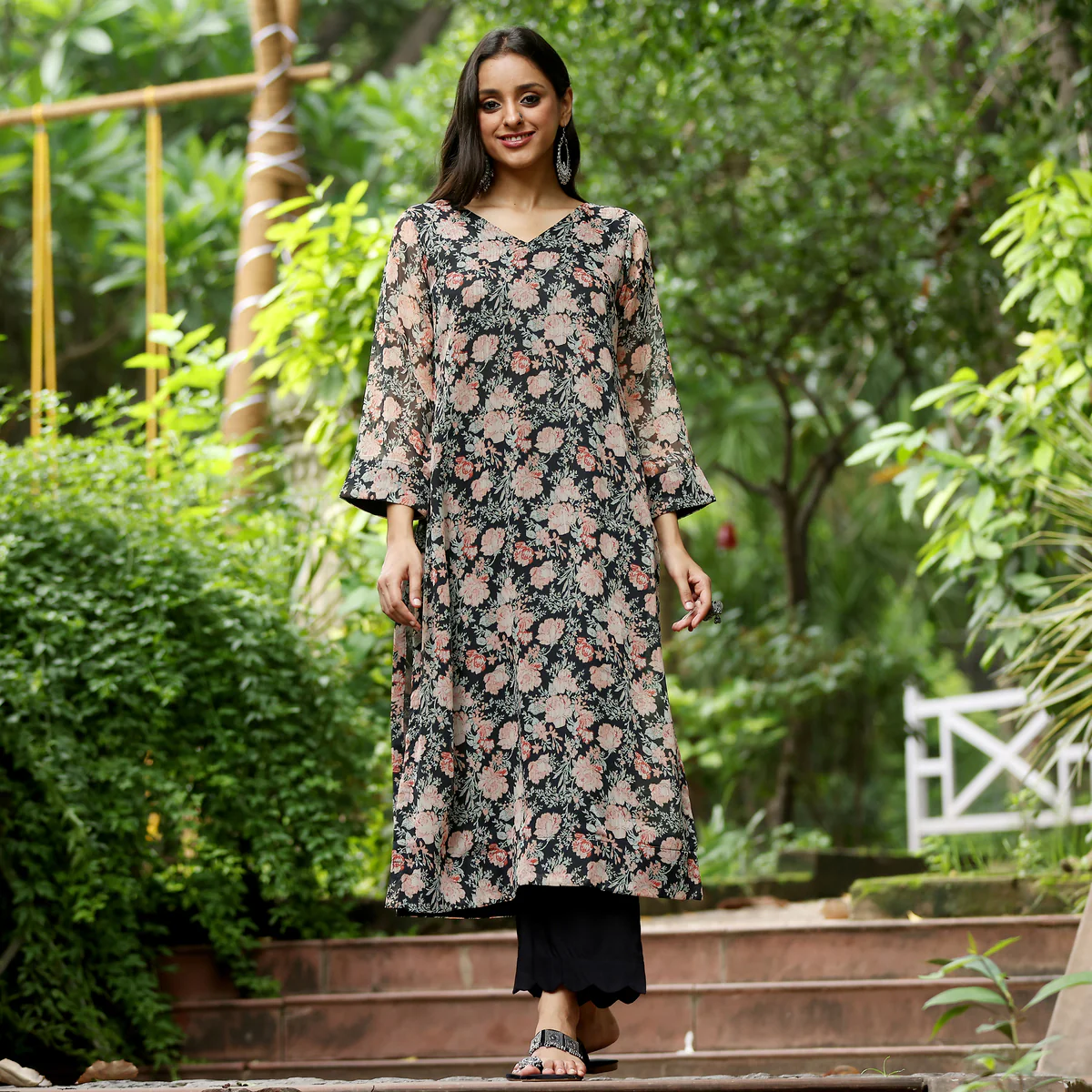 Faza straight Georgette Kurta - Image 3