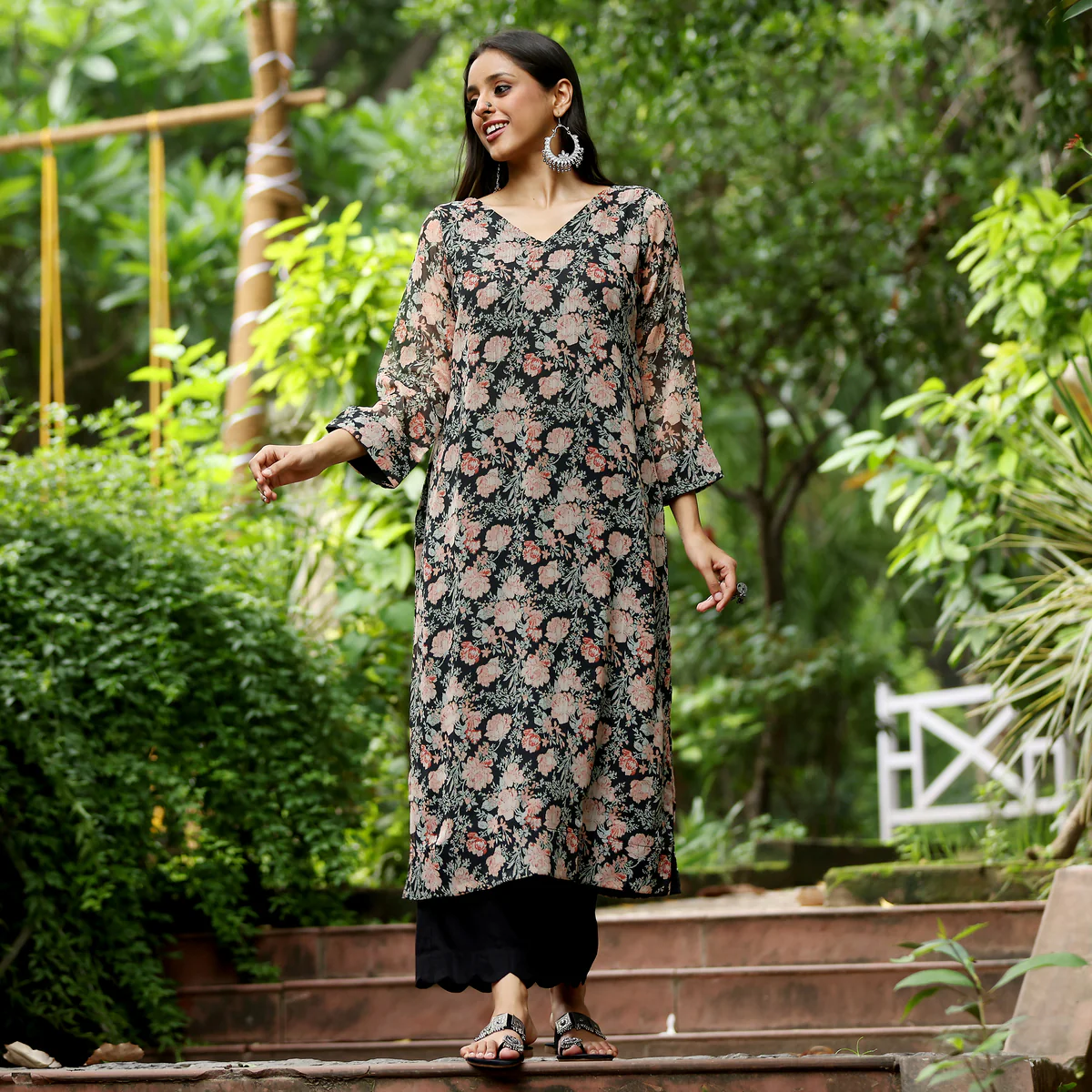 Faza straight Georgette Kurta - Image 4