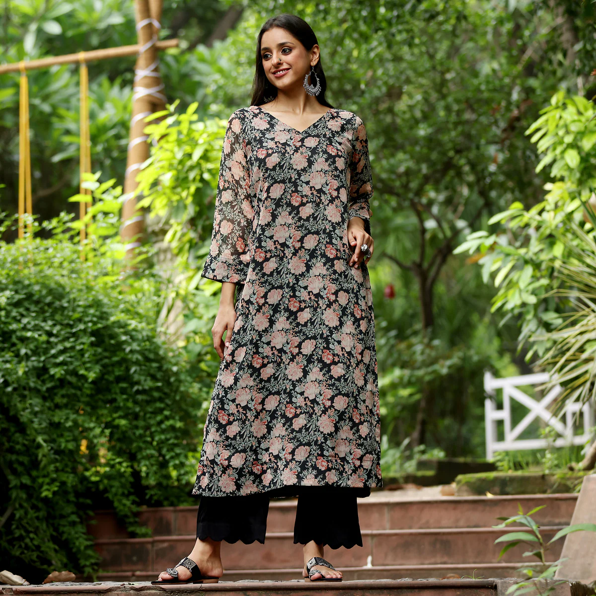 Faza straight Georgette Kurta - Image 6