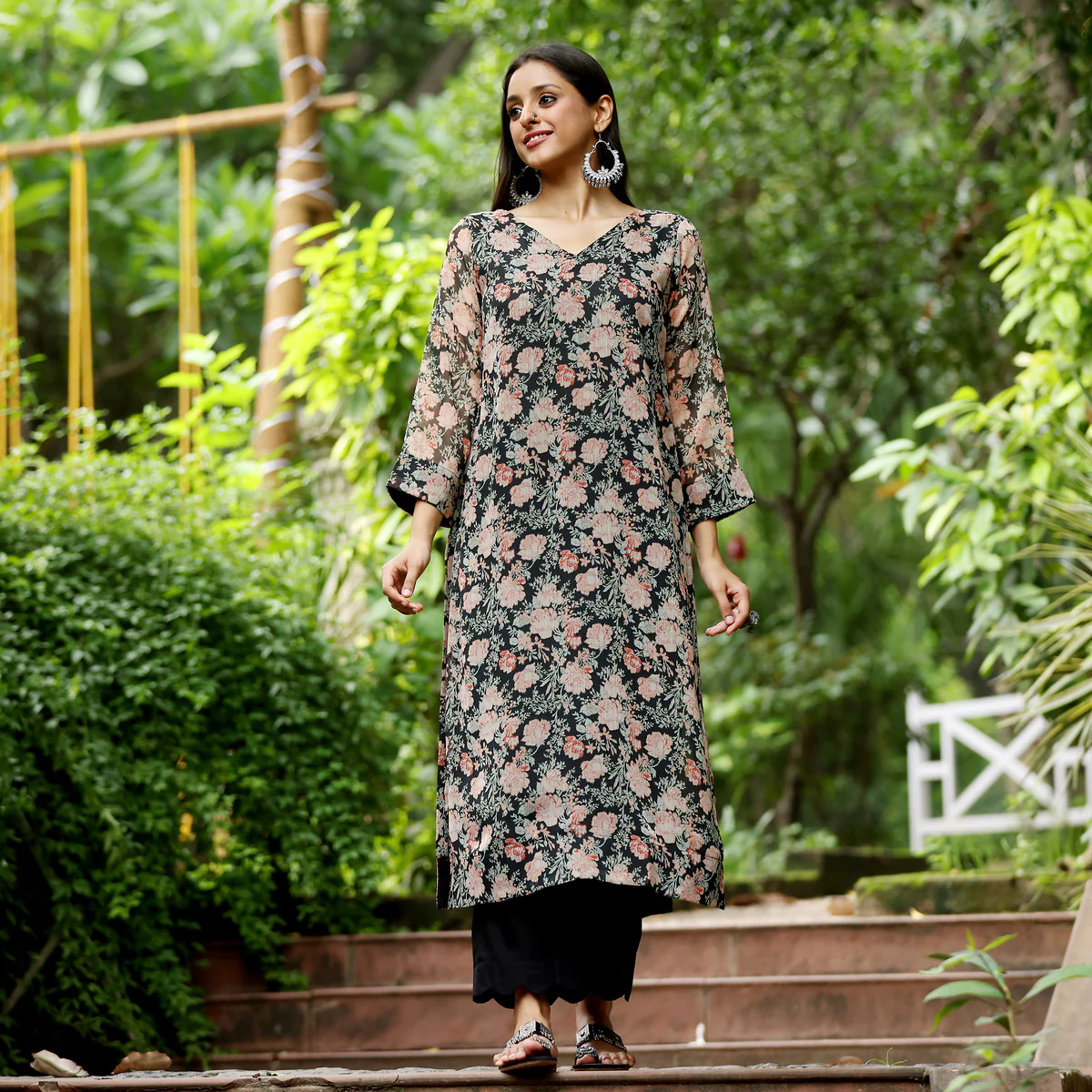Faza straight Georgette Kurta - Image 9