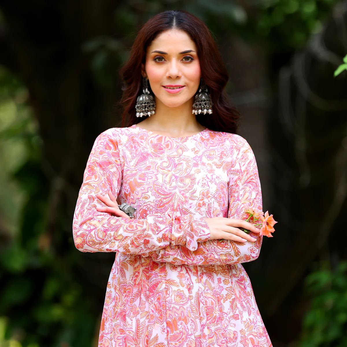 Floral Dalaja Georgette Kurta - Image 3