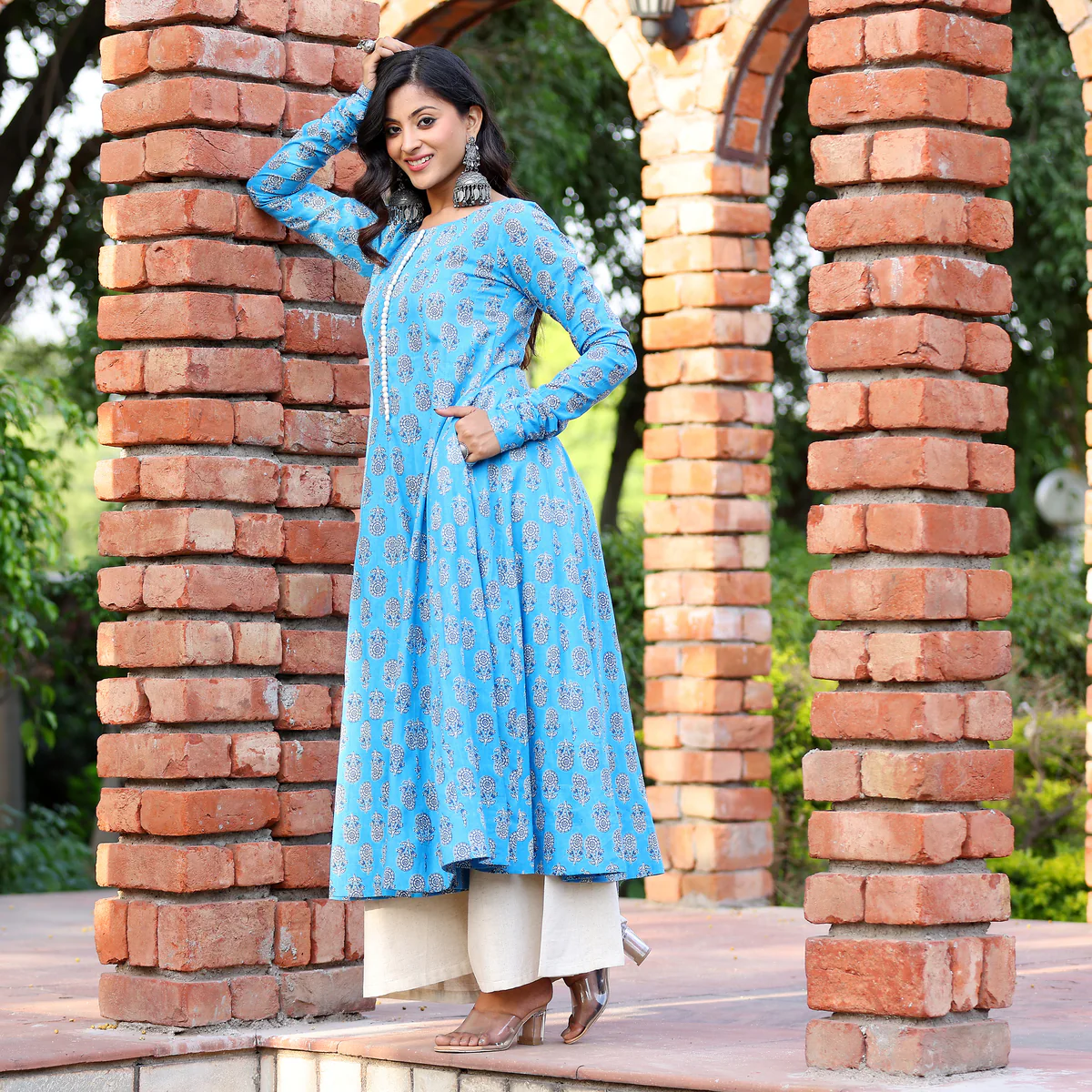 Gajgamni Gher Cotton Printed Kurta - Image 3