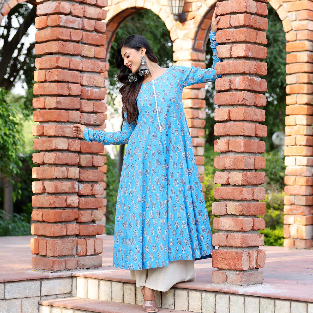 Gajgamni Gher Cotton Printed Kurta - Image 7