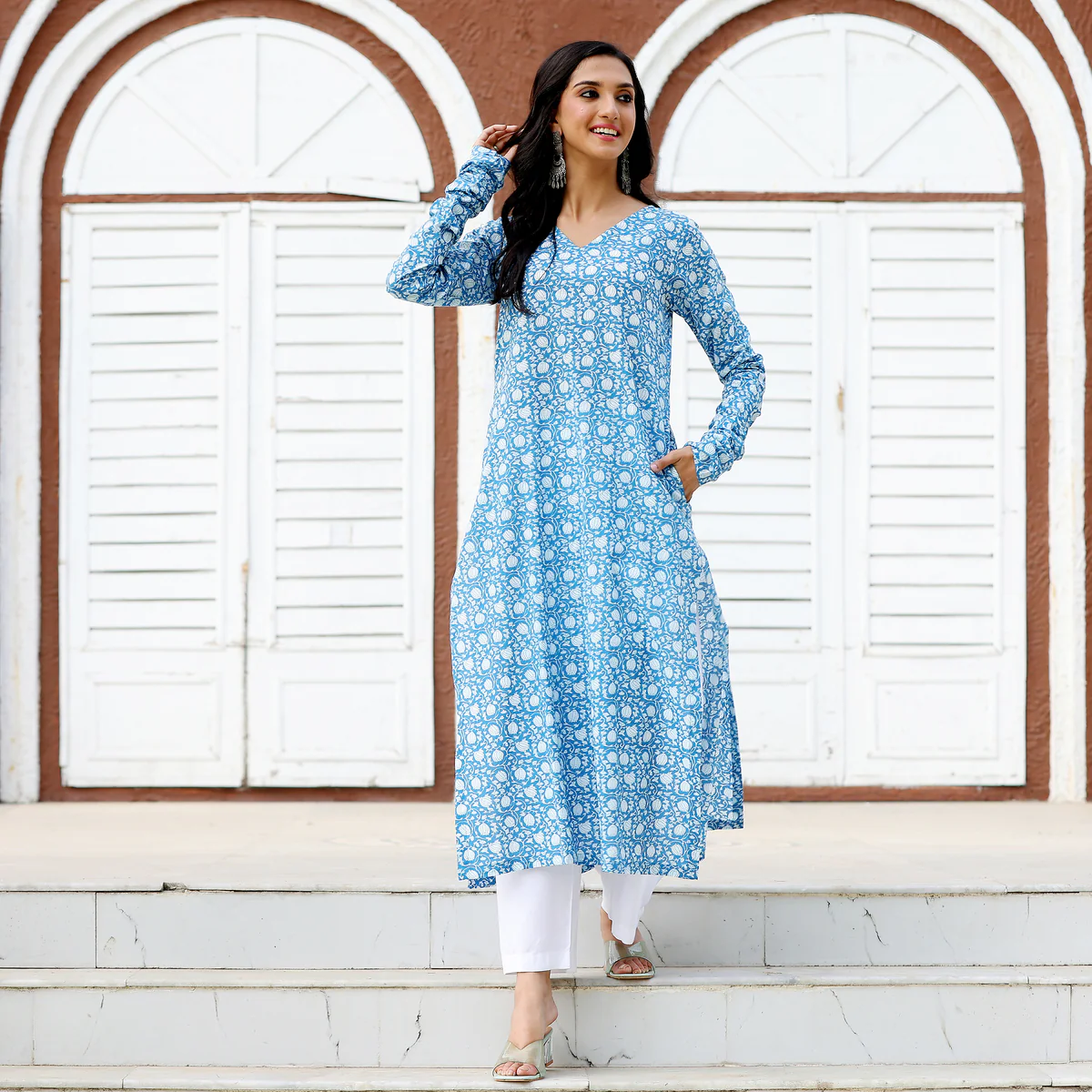 Neel Printed Kameez - Image 8