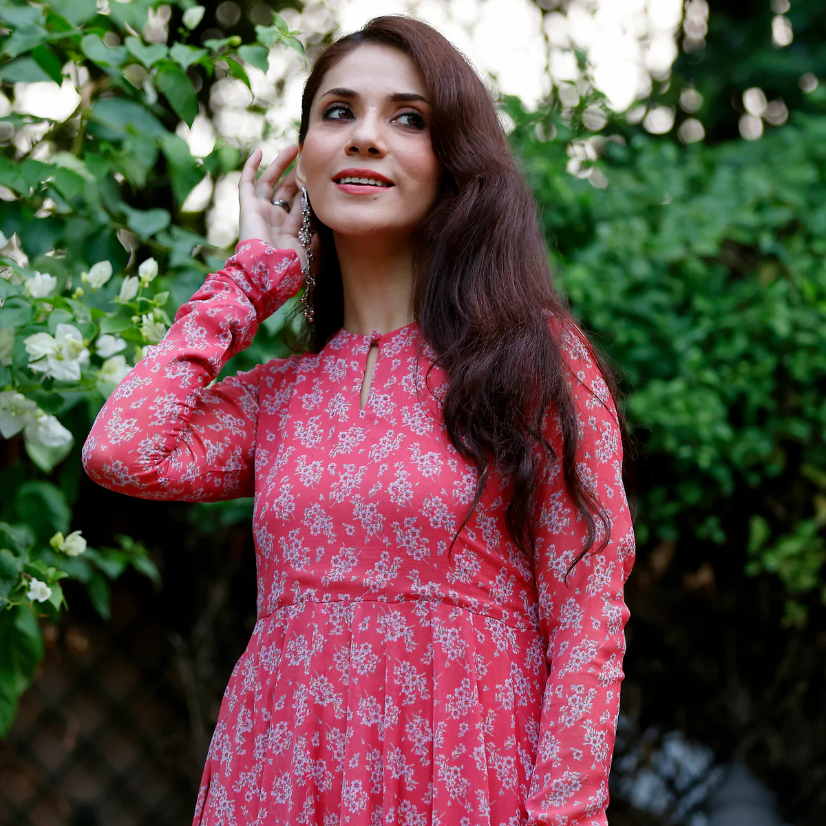 Hairat Floral Chiffon Kurta - Image 3