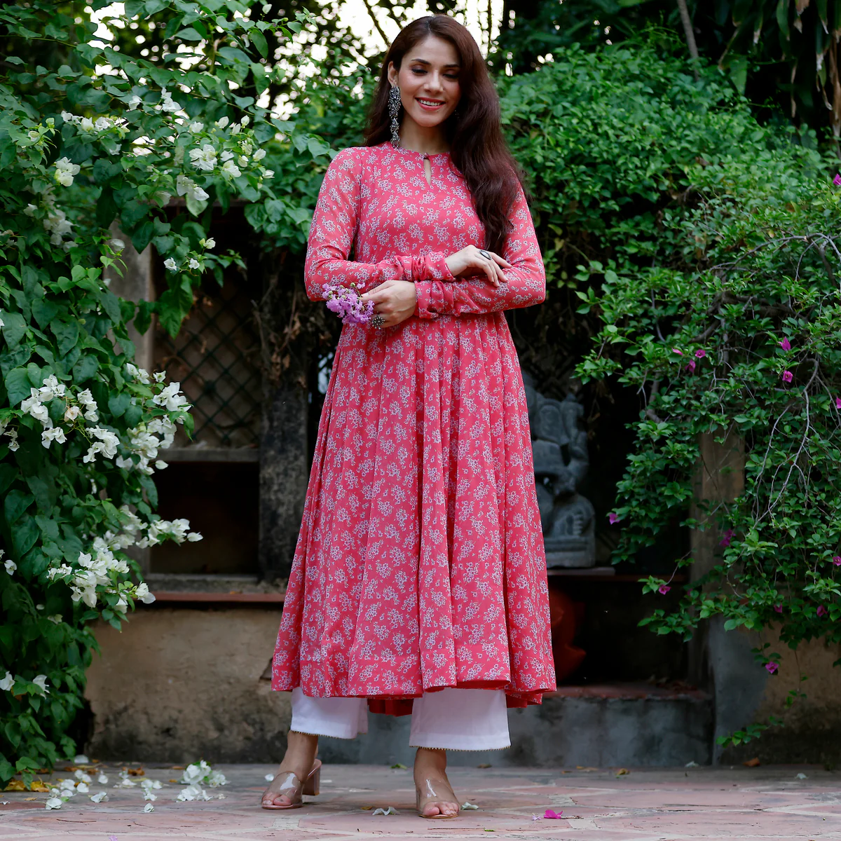 Hairat Floral Chiffon Kurta - Image 4