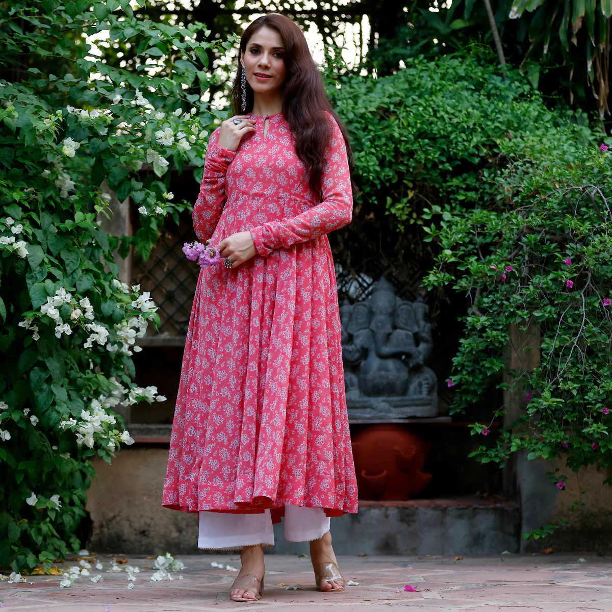 Hairat Floral Chiffon Kurta - Image 5