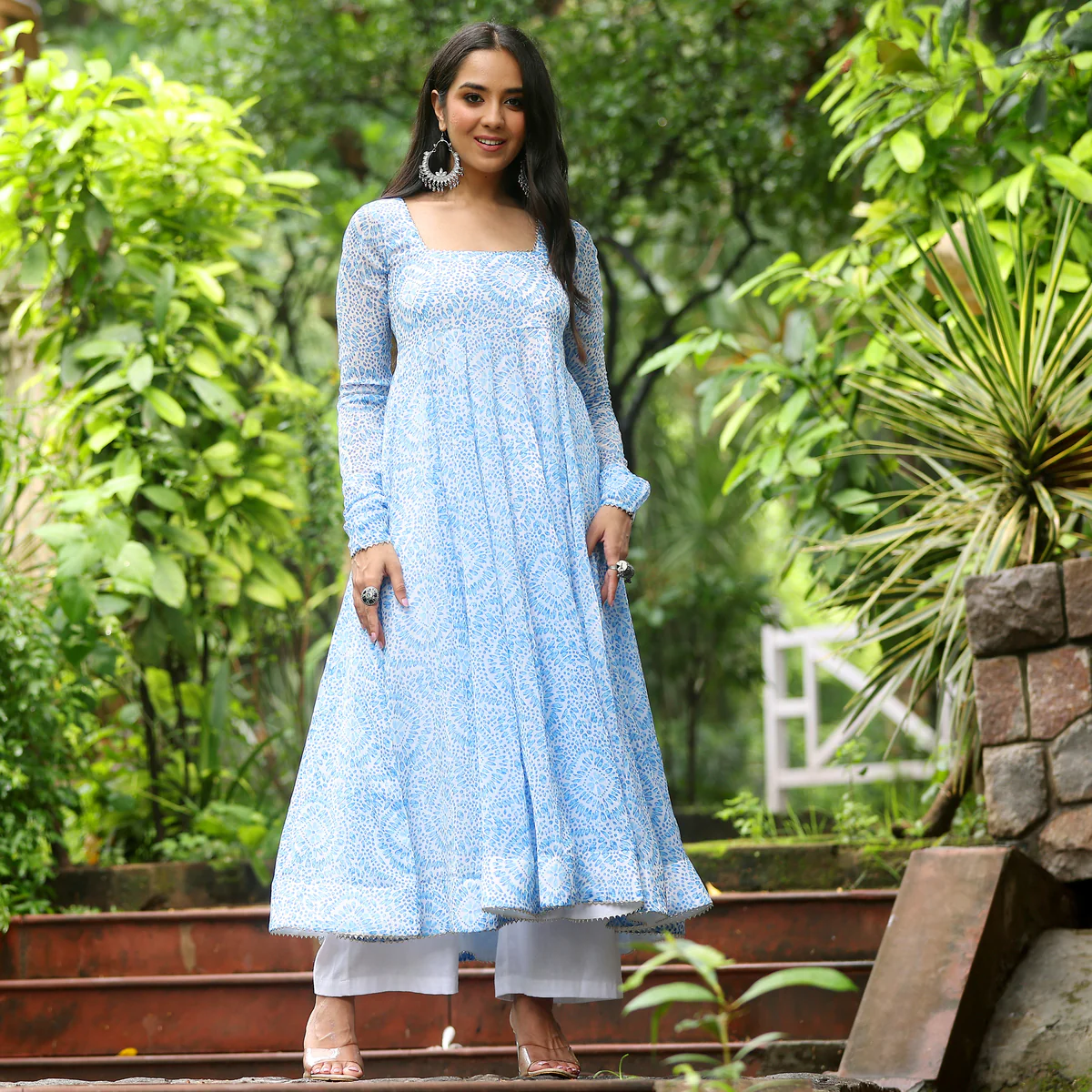 Hetvi Flare Chiffon Kurta - Image 2