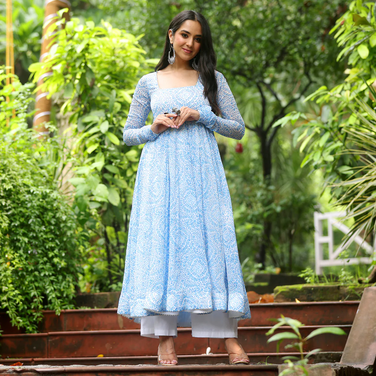 Hetvi Flare Chiffon Kurta - Image 4