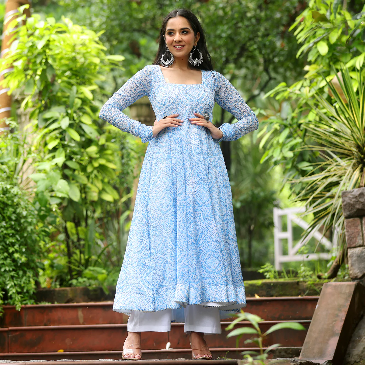 Hetvi Flare Chiffon Kurta - Image 5