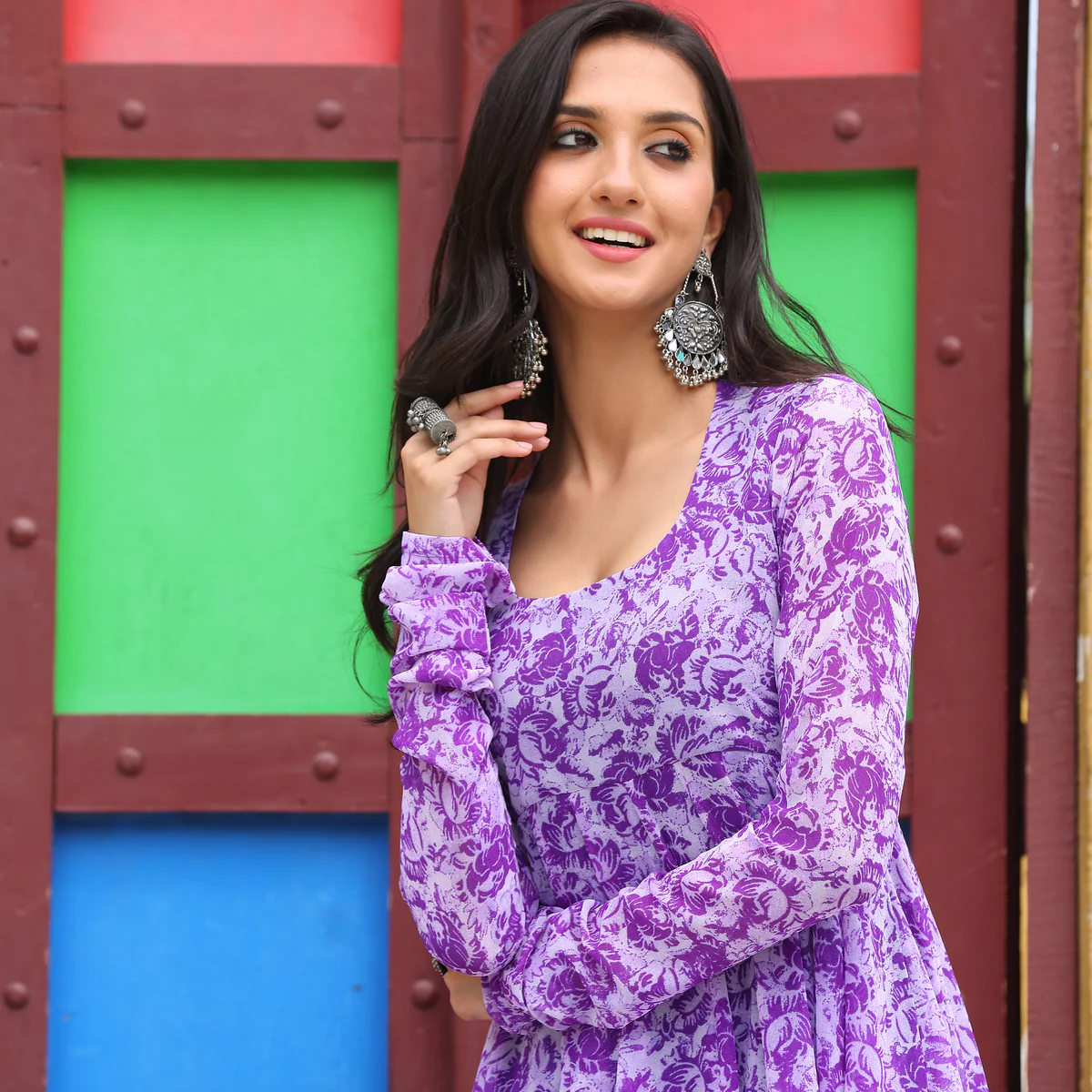 Iris Purple Kameez - Image 3