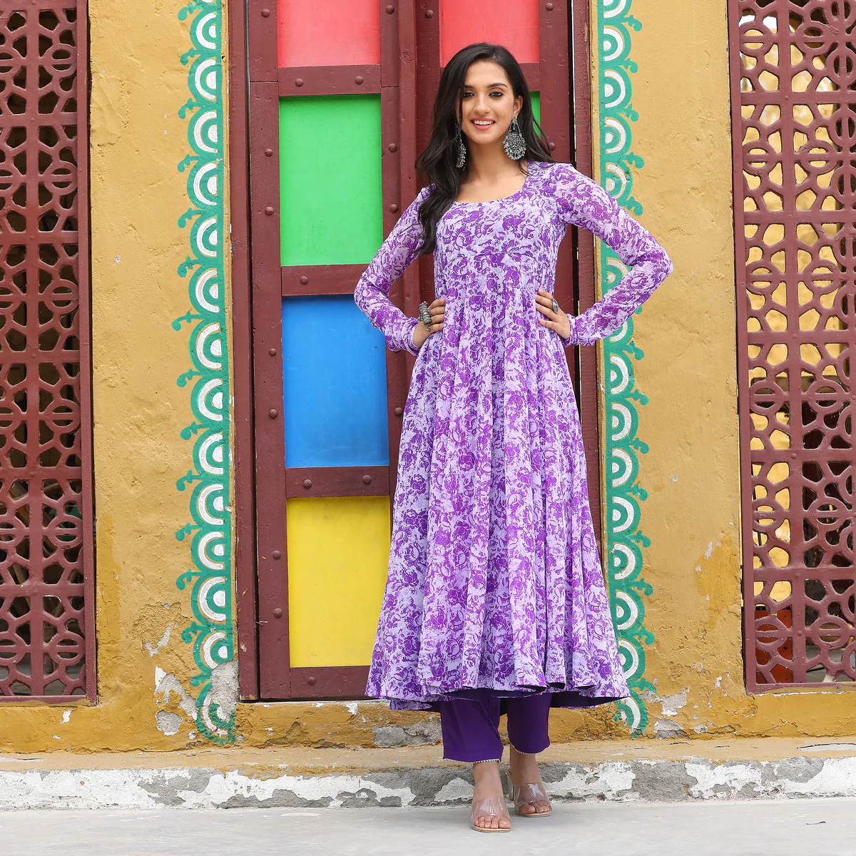 Iris Purple Kameez - Image 4