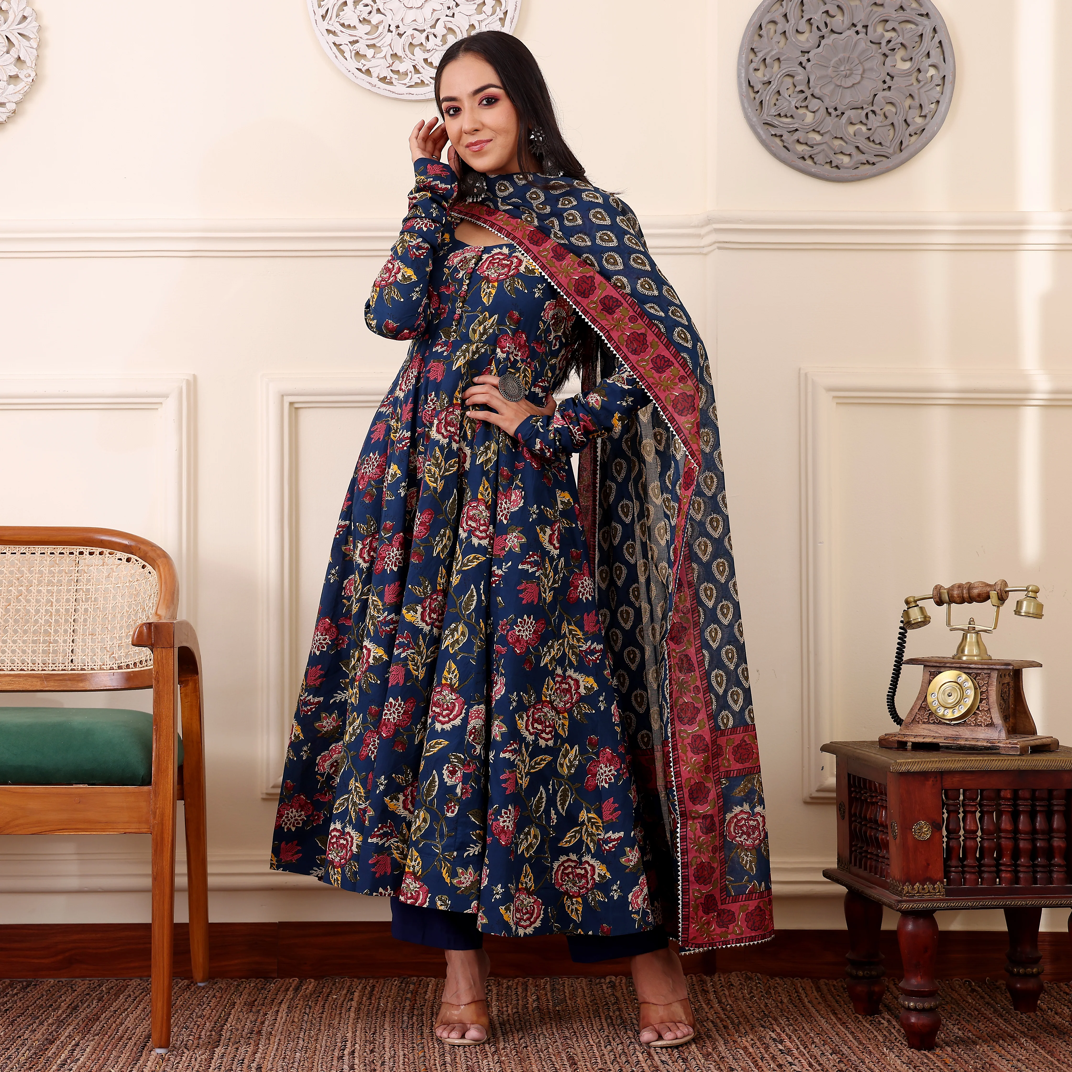 Jamini Cotton Kalidaar Set - Image 10