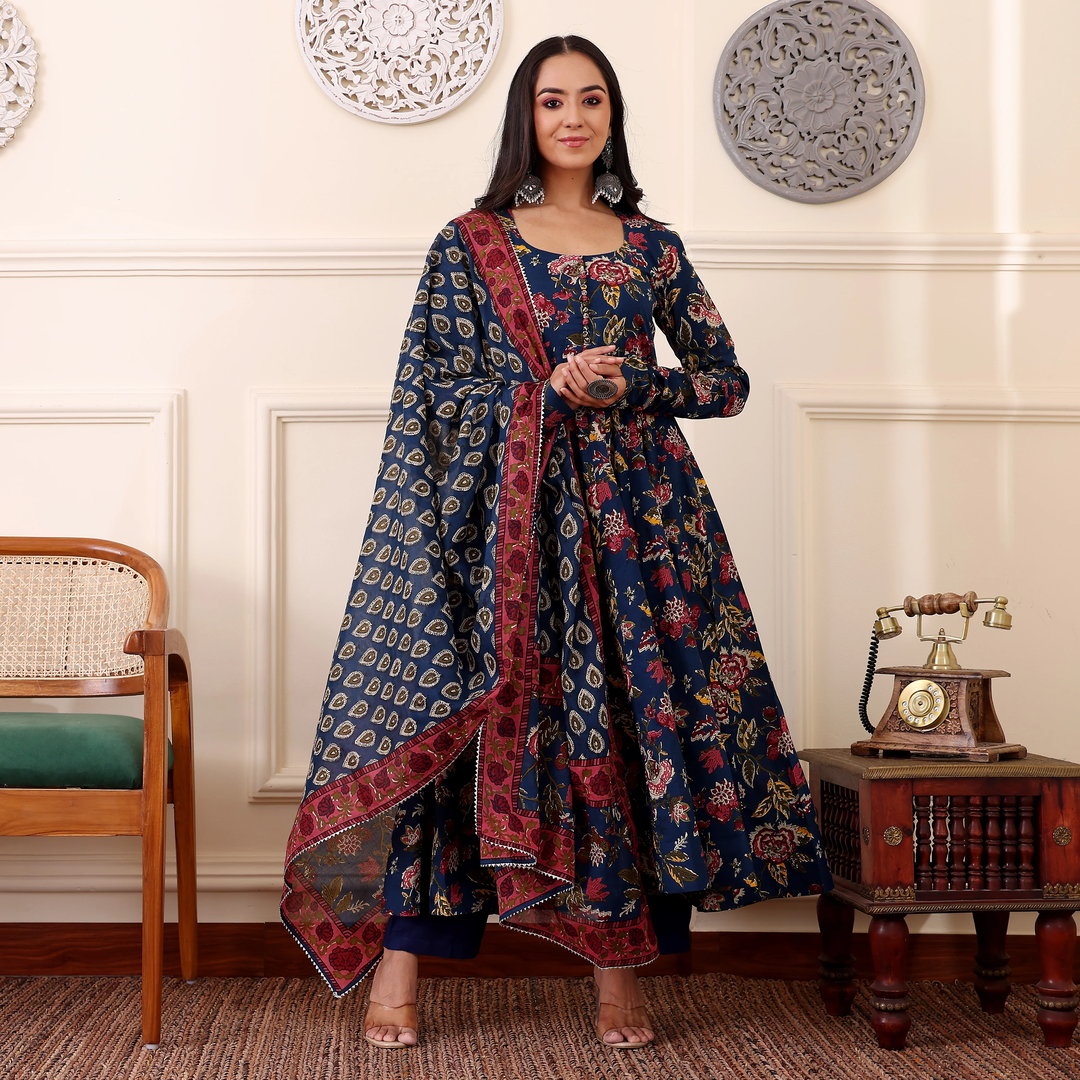 Jamini Cotton Kalidaar Set - Image 2