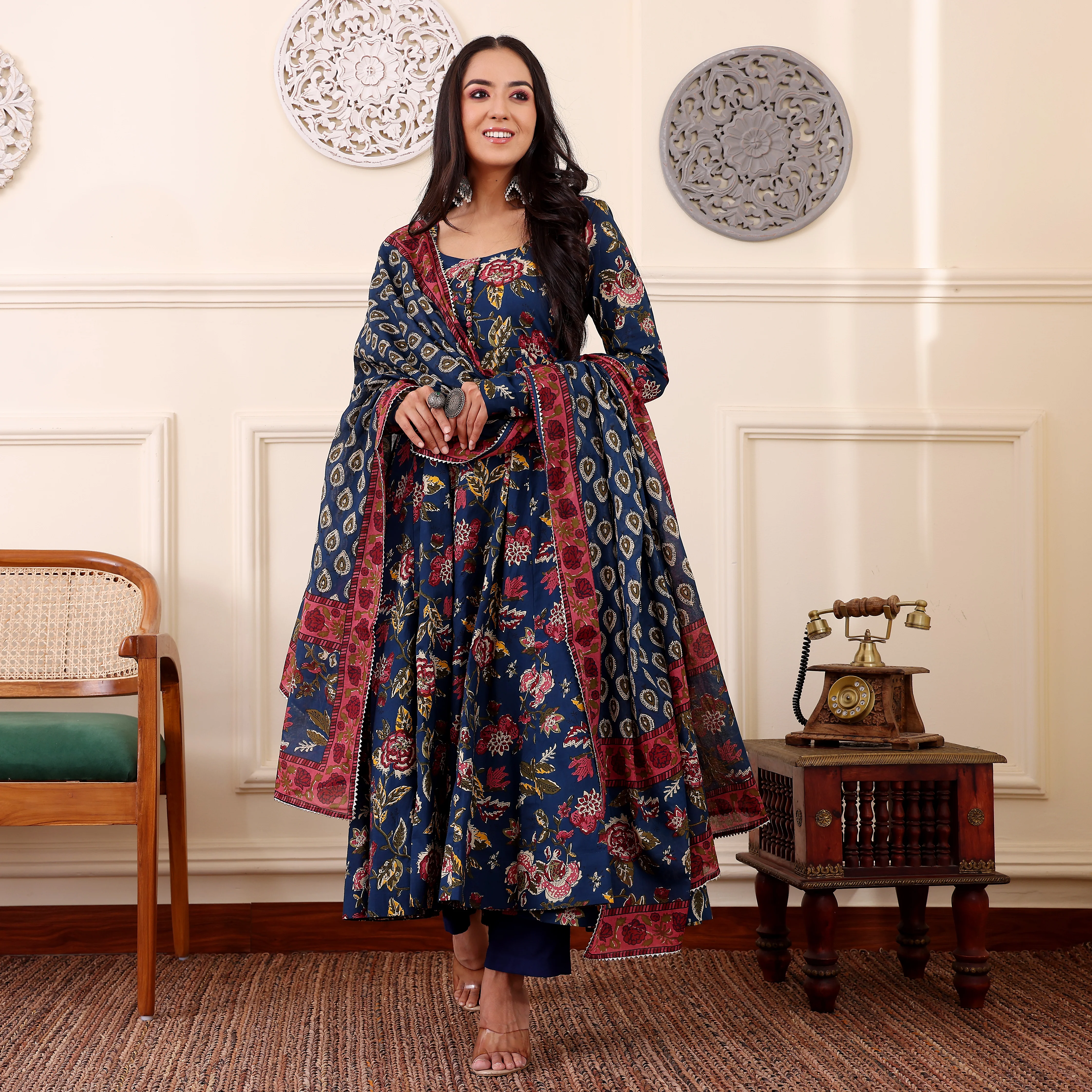 Jamini Cotton Kalidaar Set - Image 6