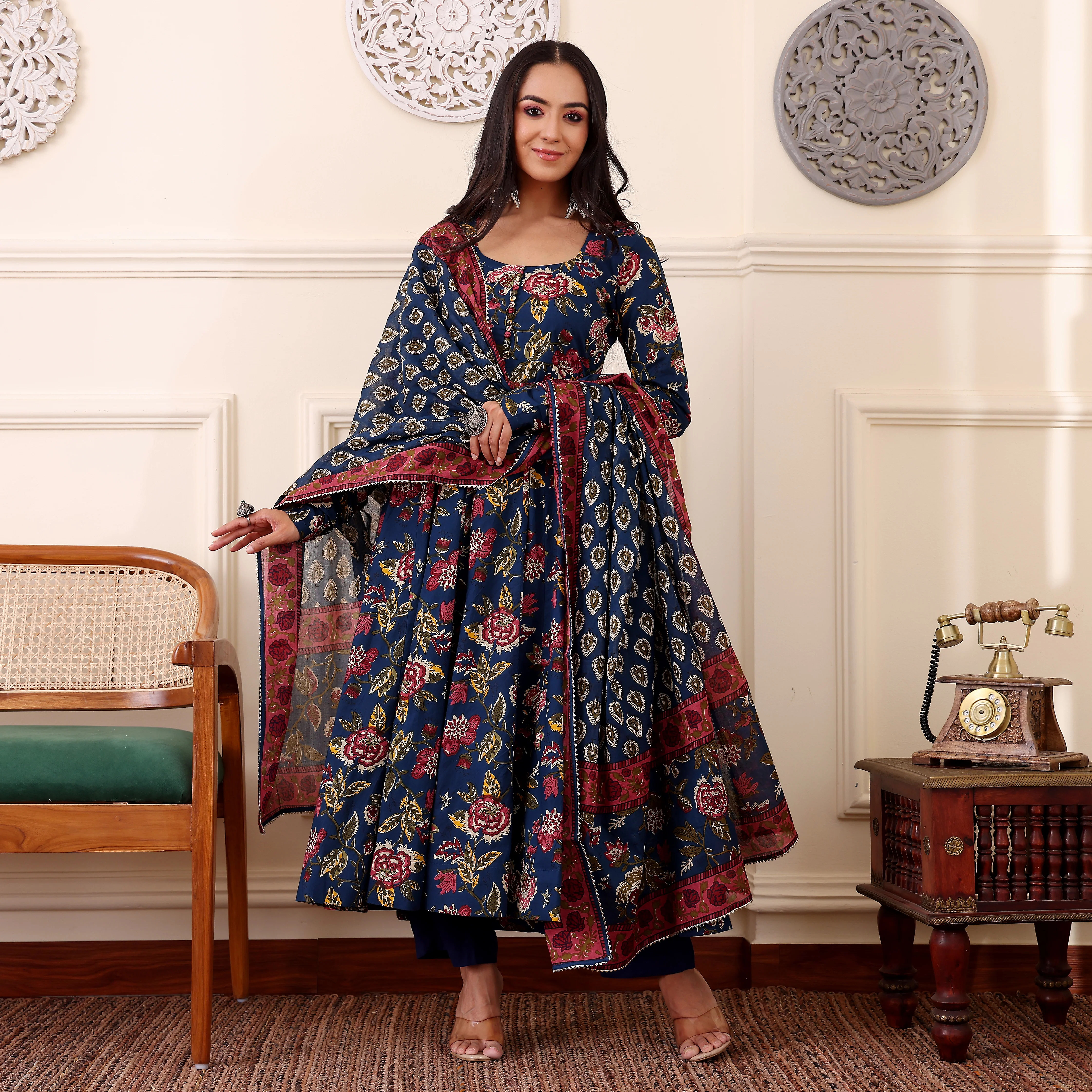 Jamini Cotton Kalidaar Set - Image 7