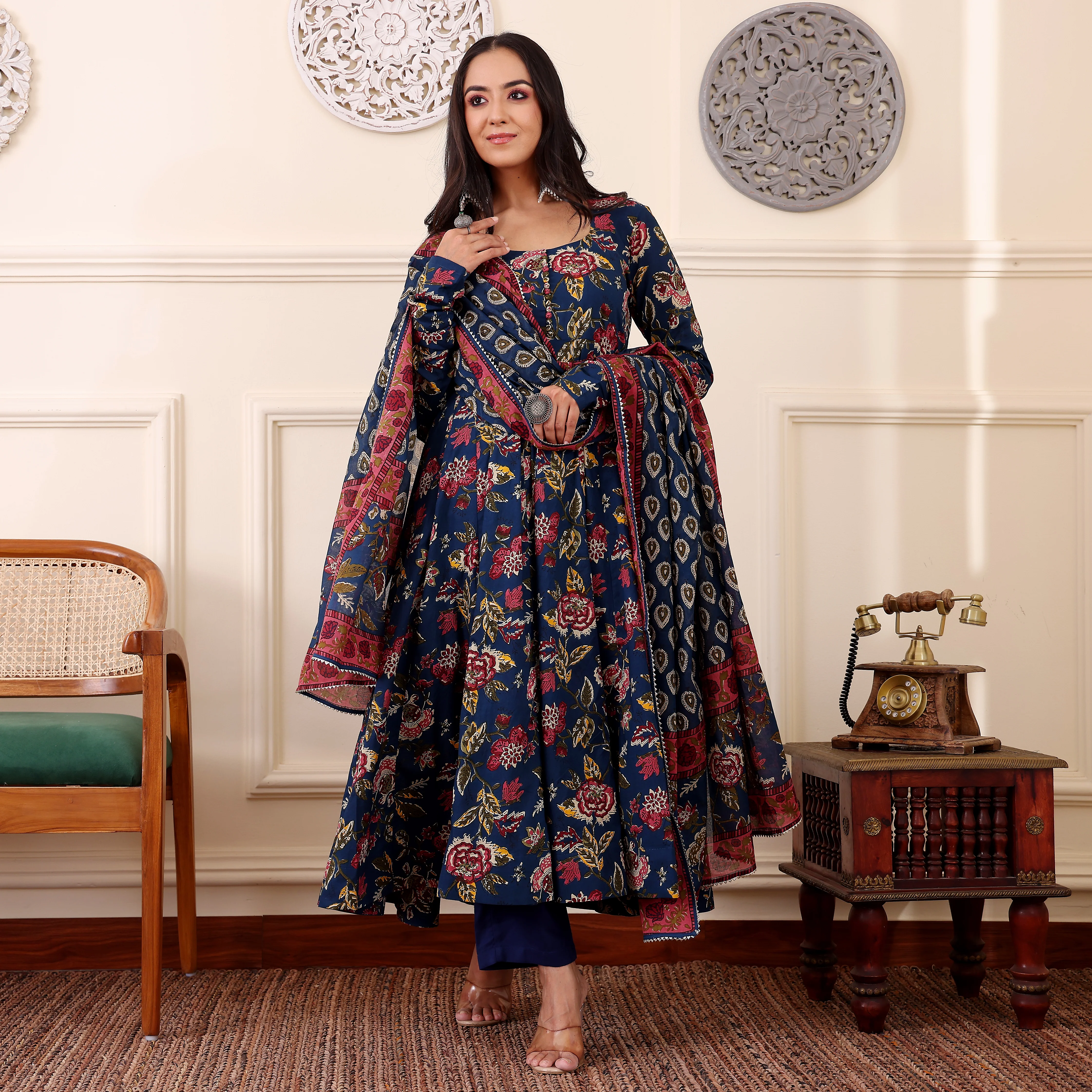 Jamini Cotton Kalidaar Set - Image 8