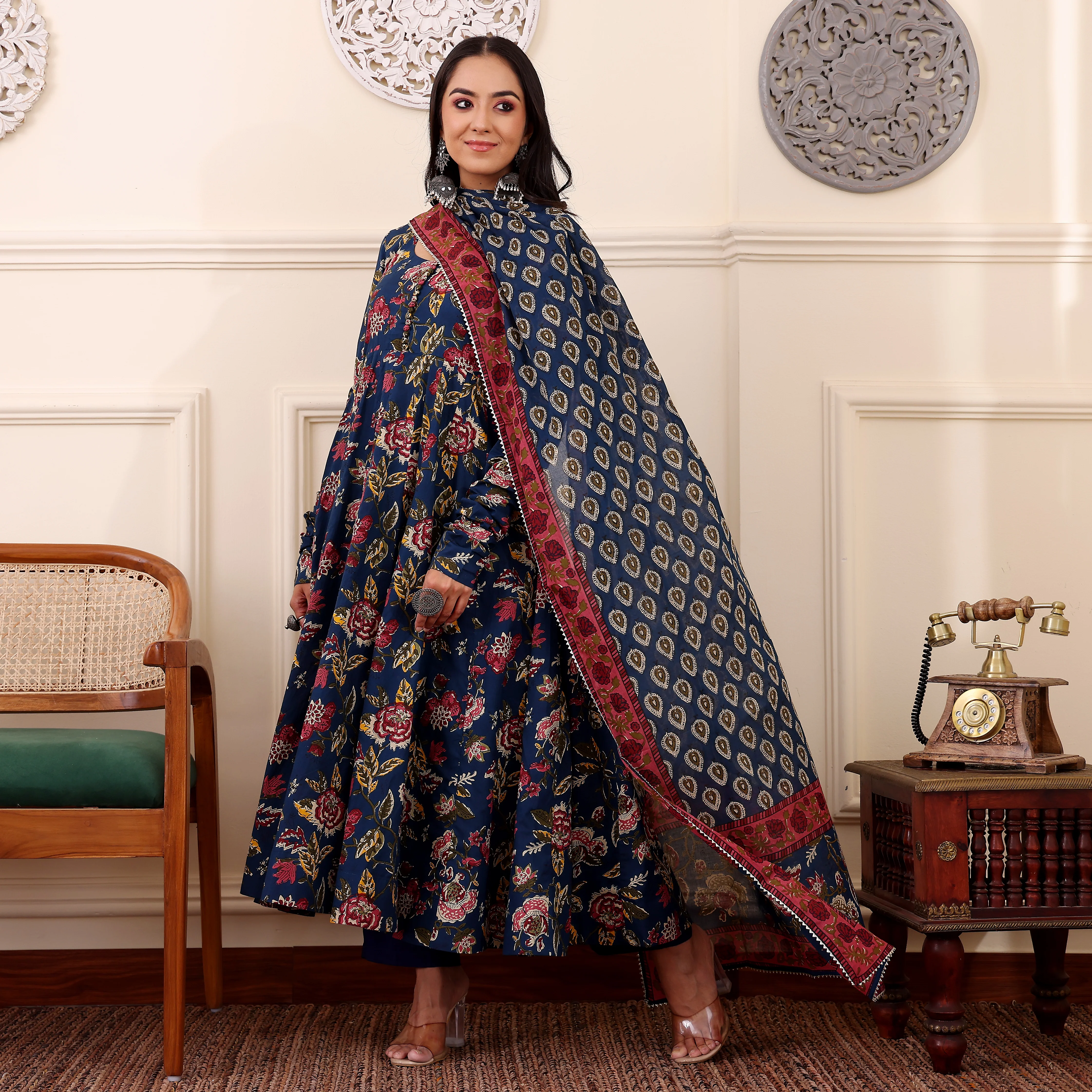 Jamini Cotton Kalidaar Set - Image 9