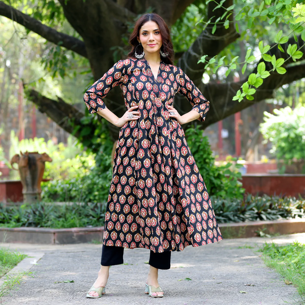 Jasmi Cotton Printed Kurta - Image 2