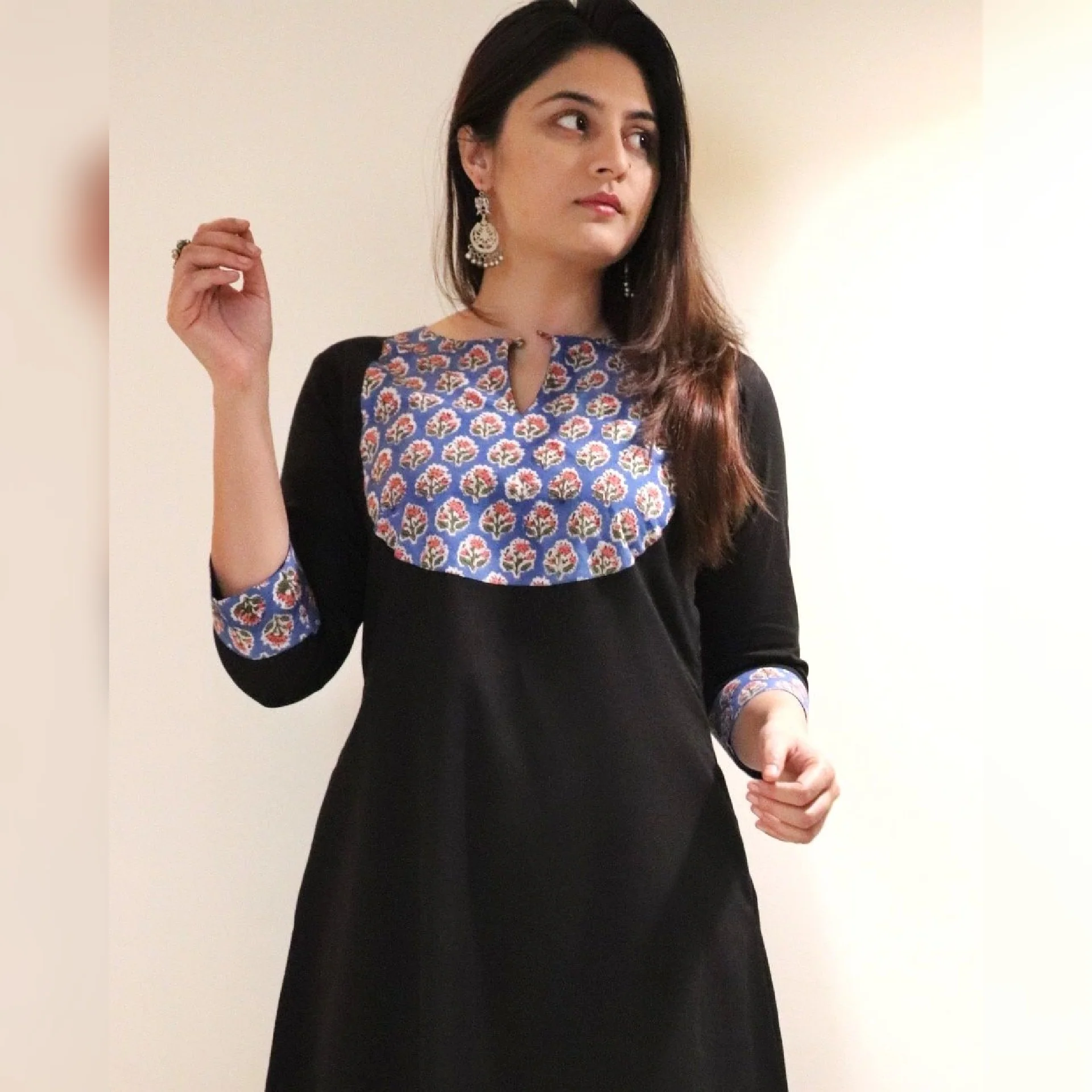 Jhanvi Hand Block printed  Kurta - Image 3