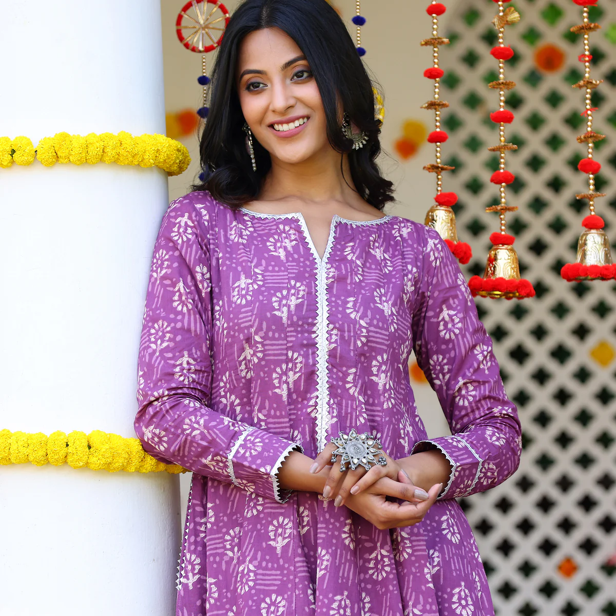 Laila Purple Cotton Set - Image 5