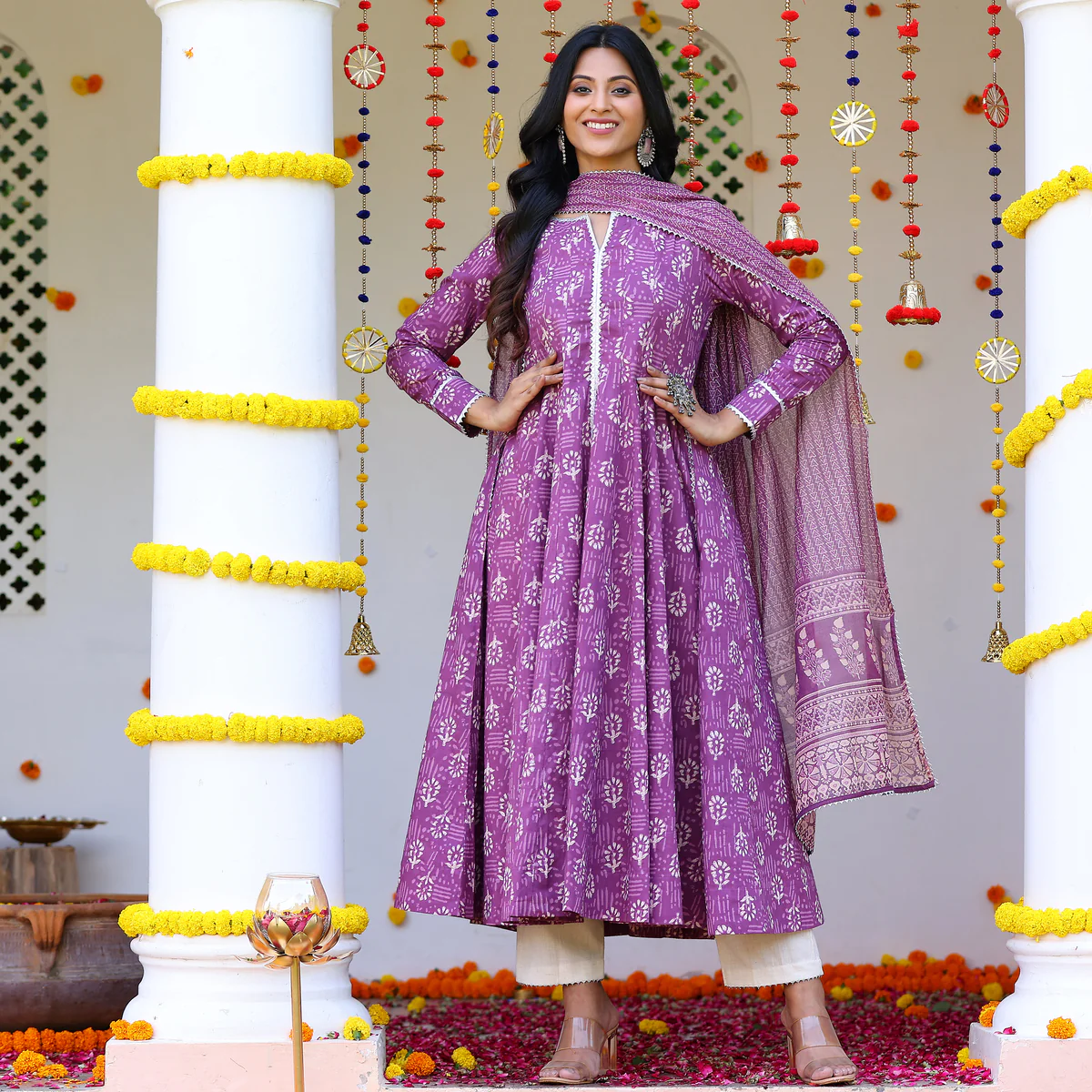 Laila Purple Cotton Set - Image 6