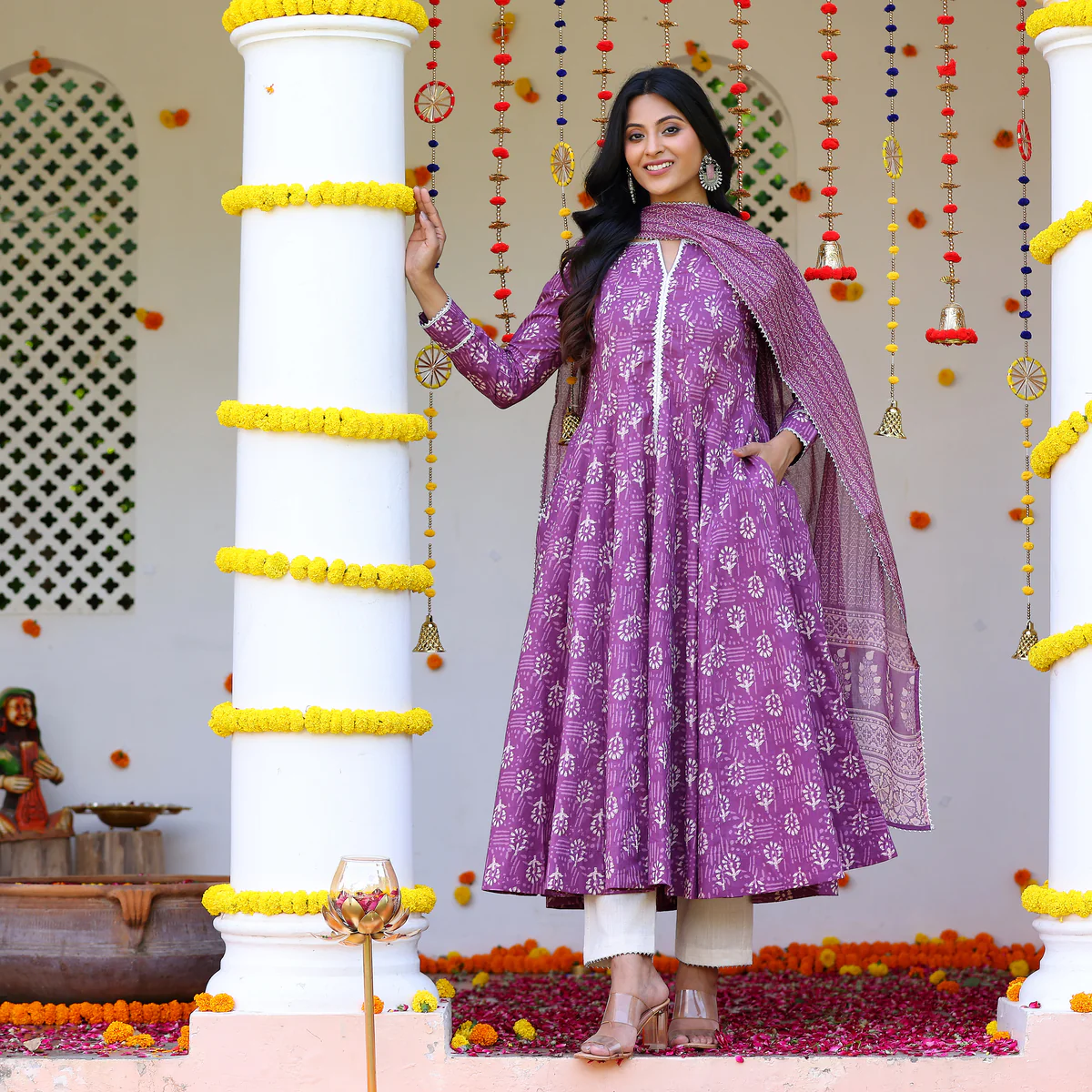 Laila Purple Cotton Set - Image 7