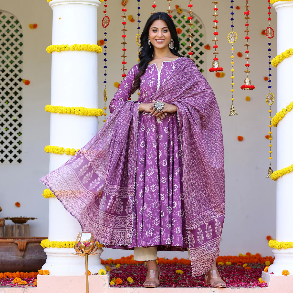 Laila Purple Cotton Set - Image 9