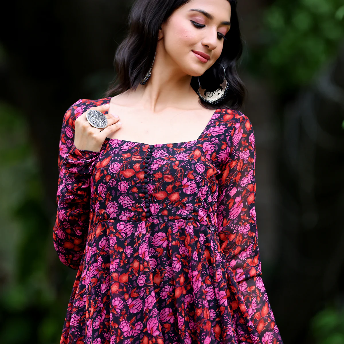 Lekha Flare Gerogette Kurta - Image 2