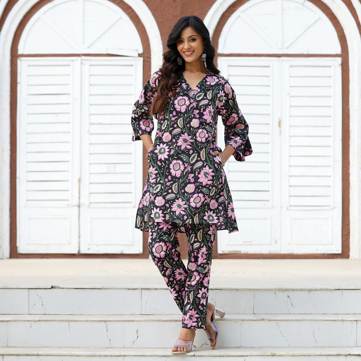 Lotus Floral Cotton Co-ord Set - Image 6
