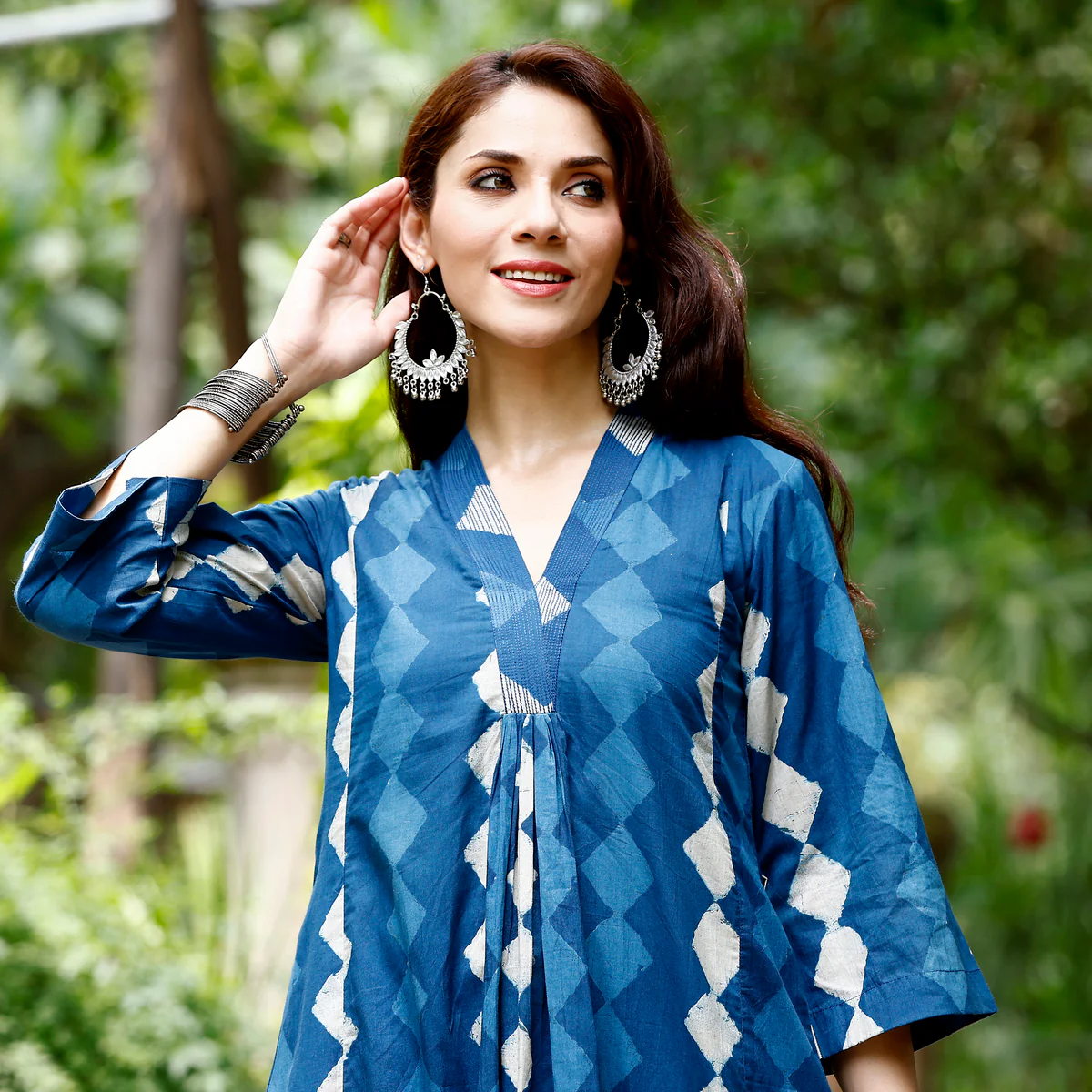 Luna Indigo Cotton Kurta - Image 4