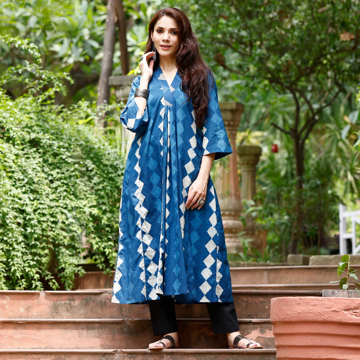 Luna Indigo Cotton Kurta - Image 5