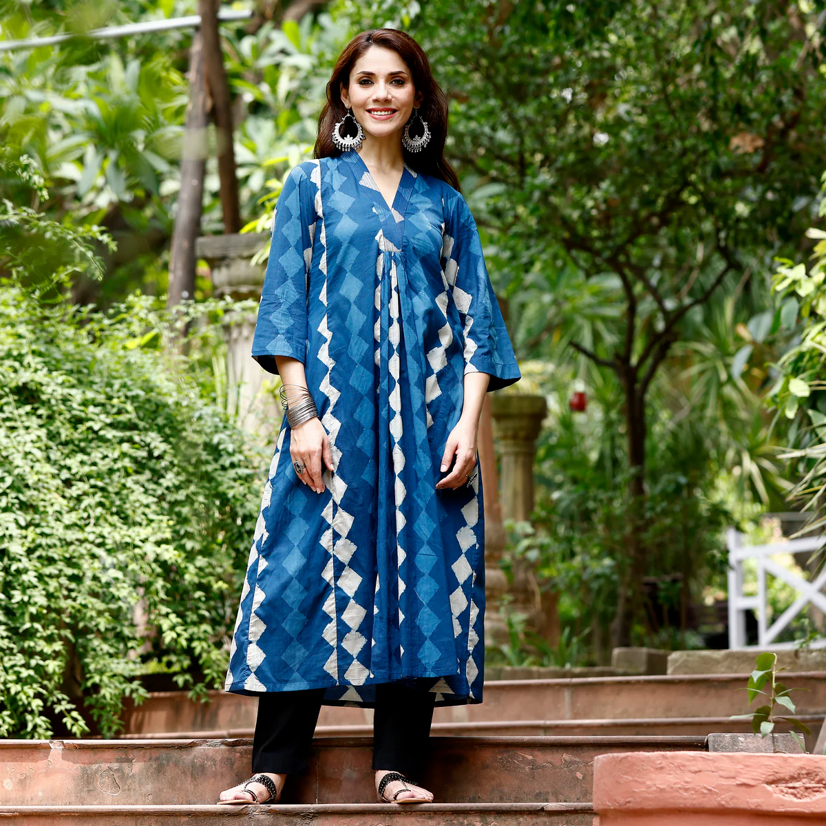 Luna Indigo Cotton Kurta - Image 7