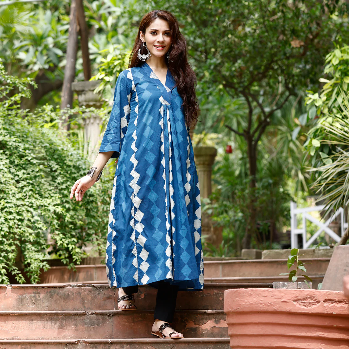 Luna Indigo Cotton Kurta - Image 8