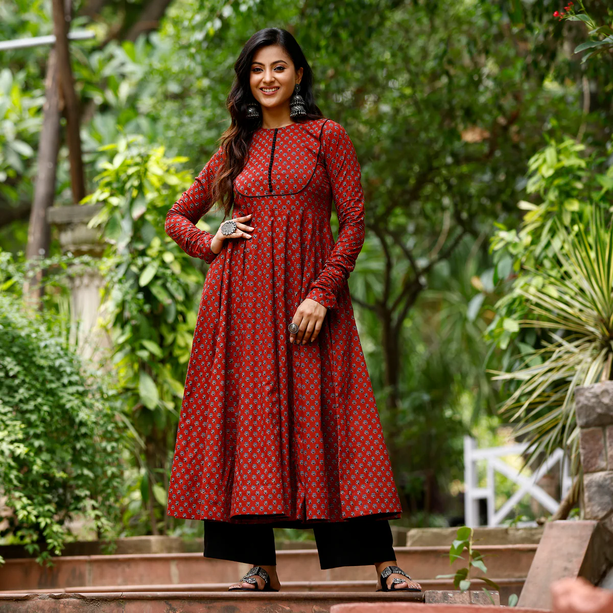 Maahina Gher Cotton Kurta - Image 3