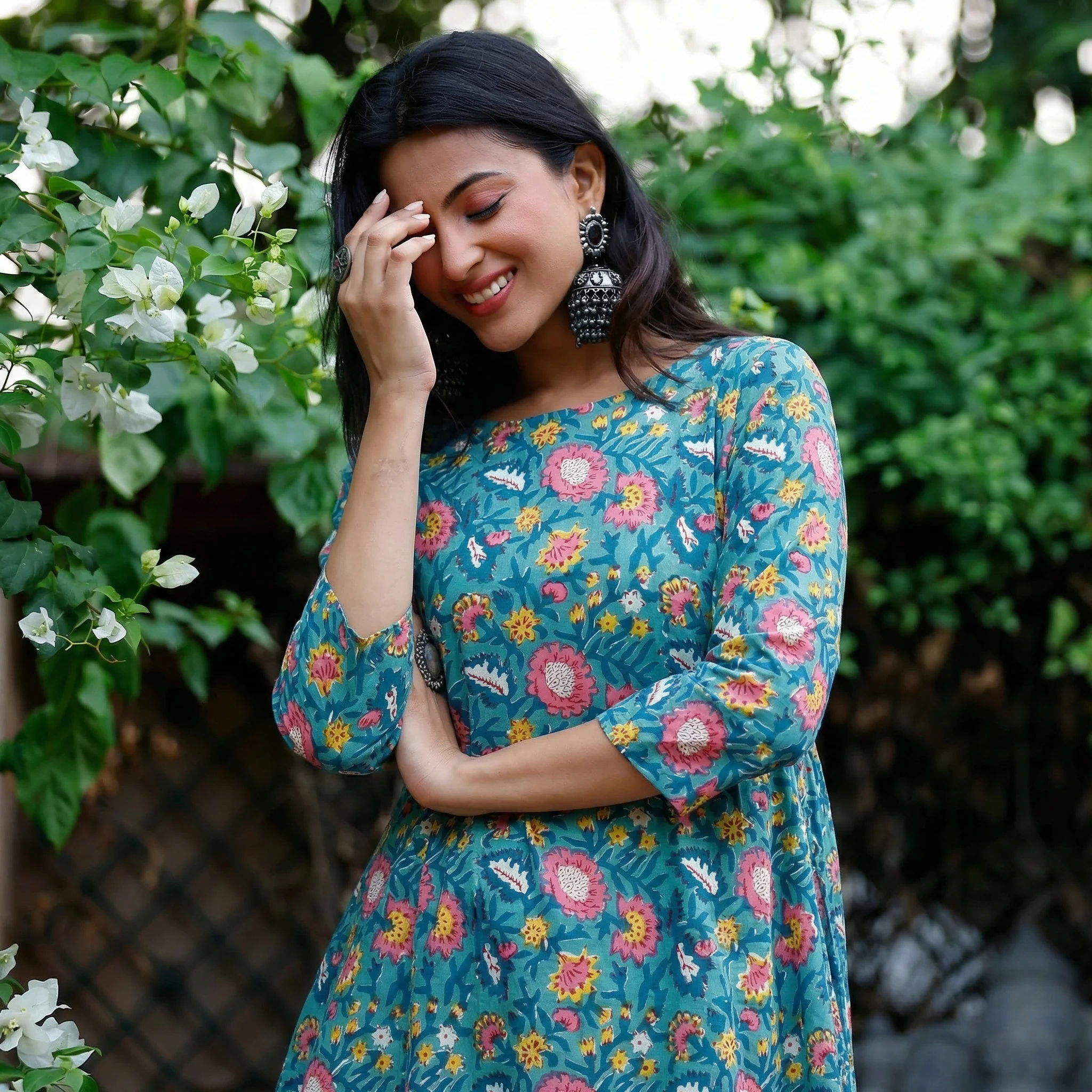 Manjira Handblock Printed Kurta - Image 2