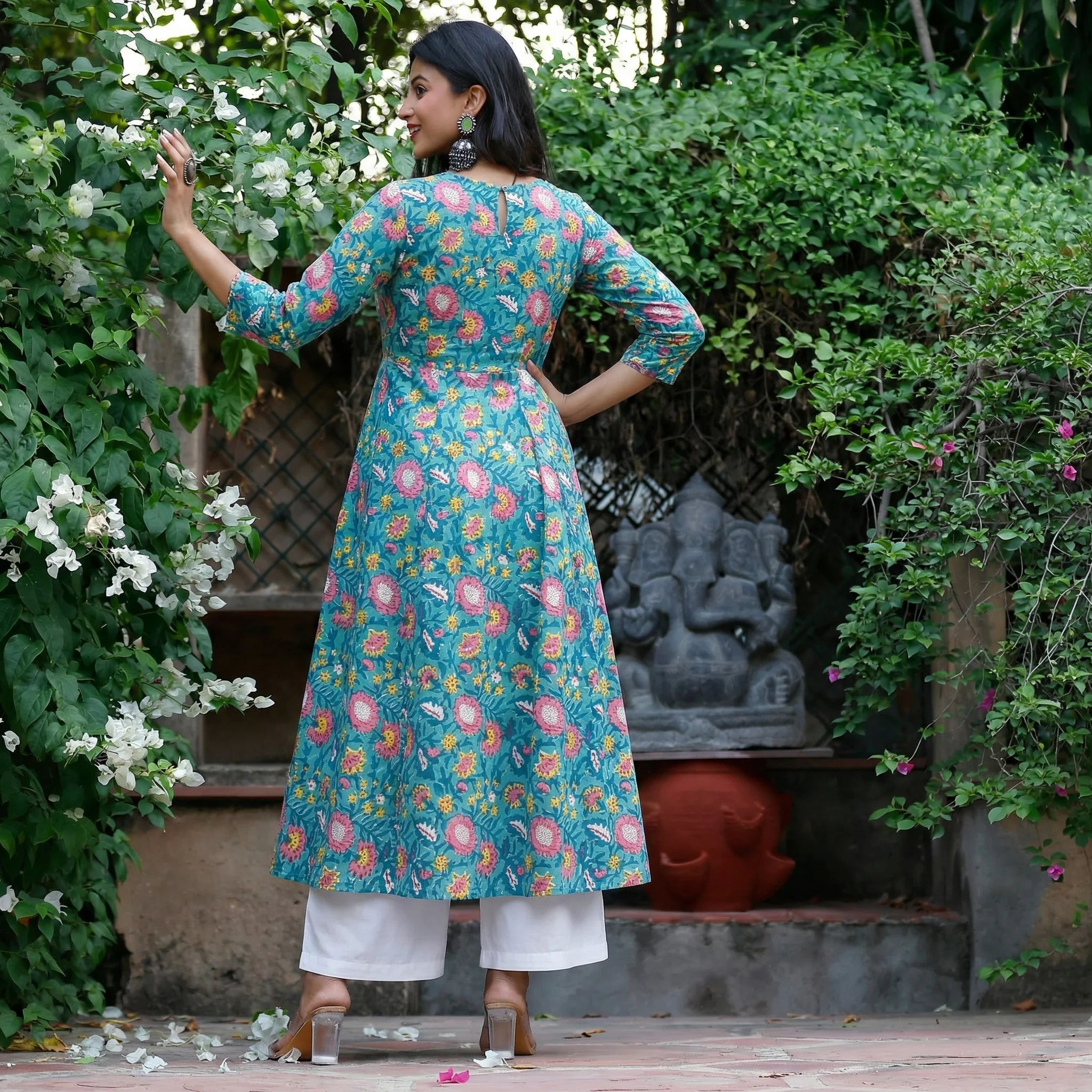 Manjira Handblock Printed Kurta - Image 3