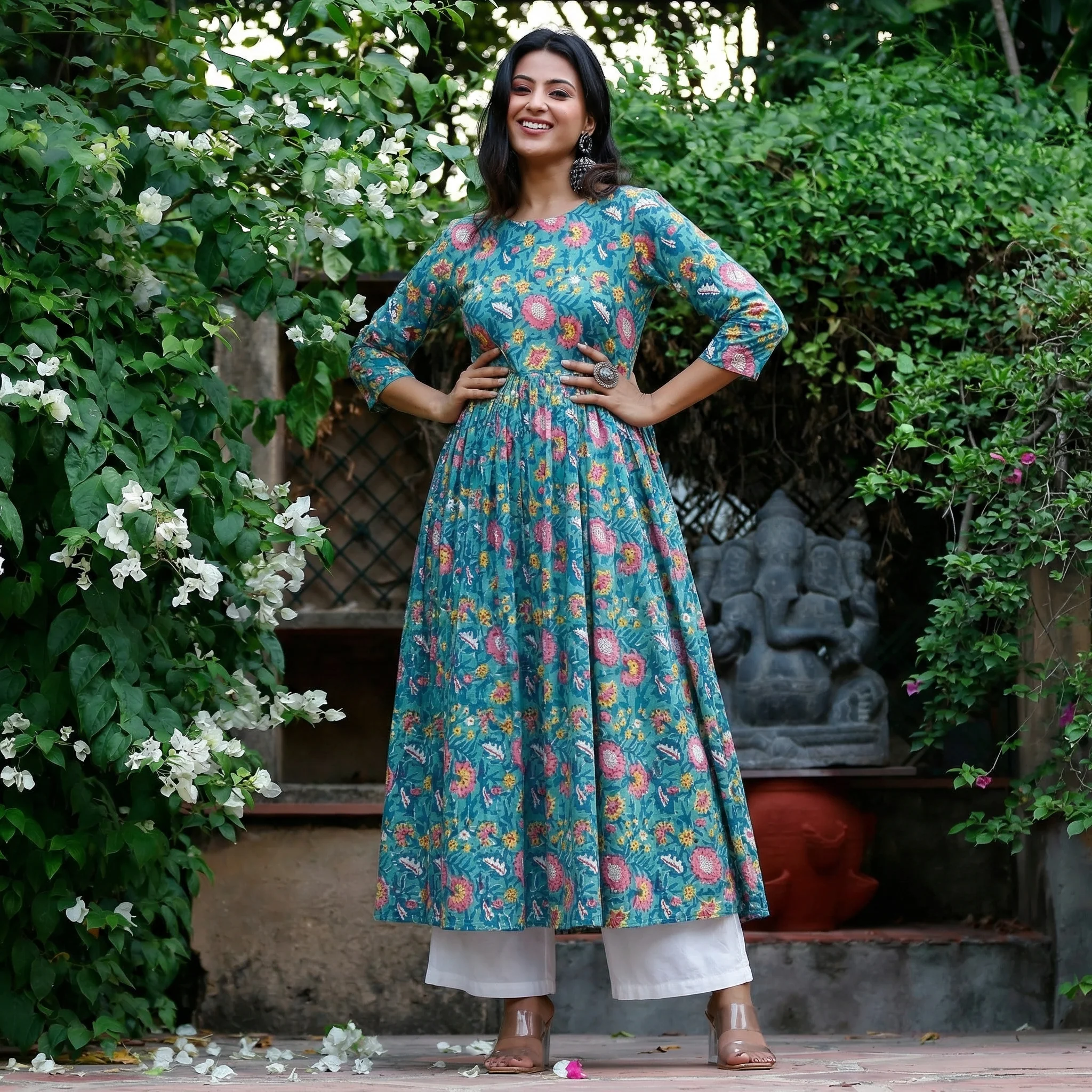 Manjira Handblock Printed Kurta - Image 4