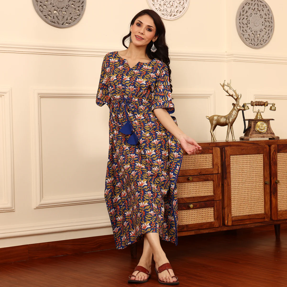 Midha Cotton Printed Kaftan - Image 2