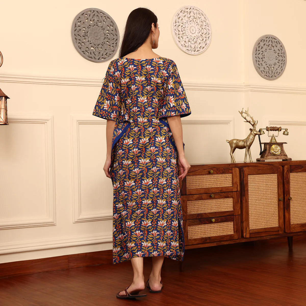 Midha Cotton Printed Kaftan - Image 5