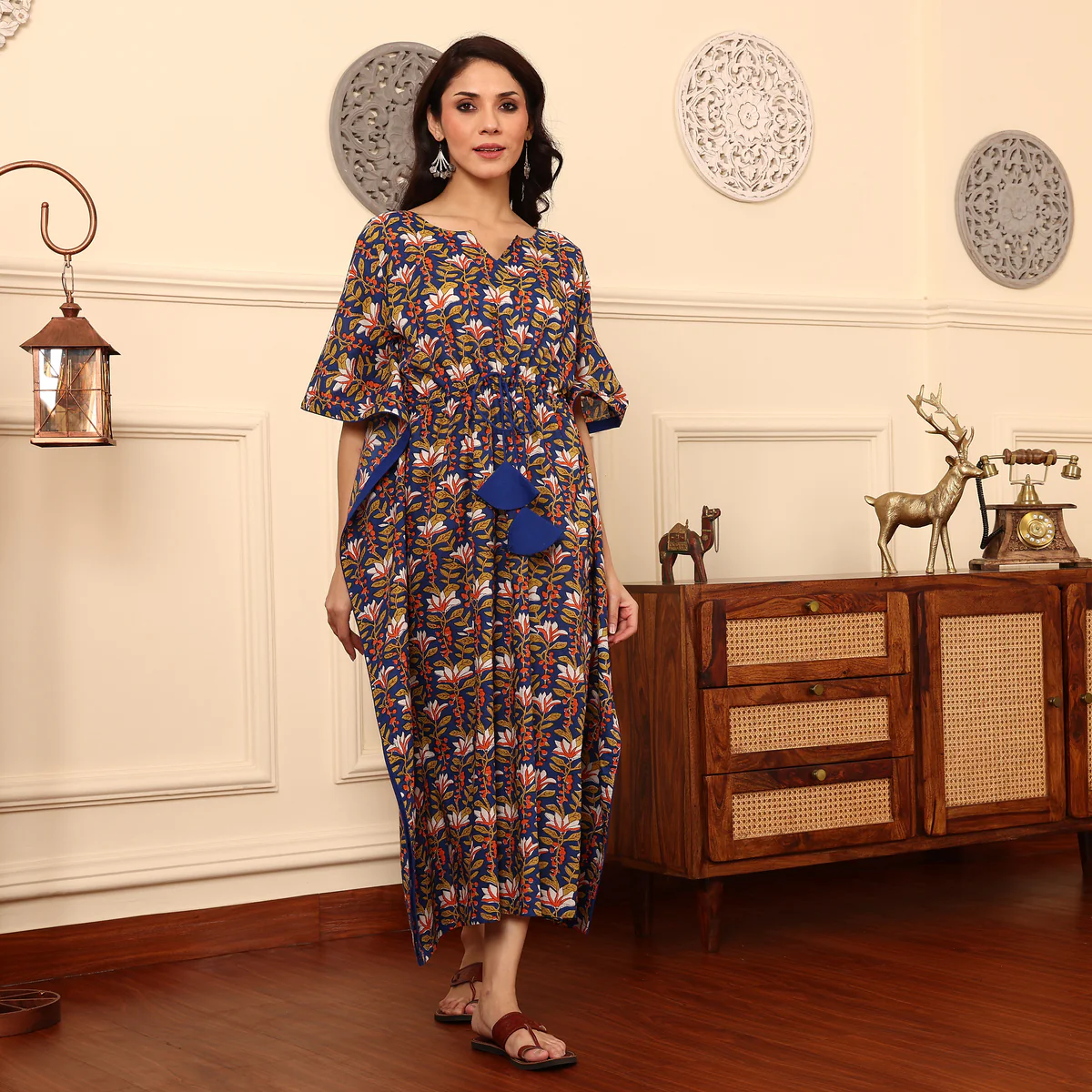Midha Cotton Printed Kaftan - Image 6